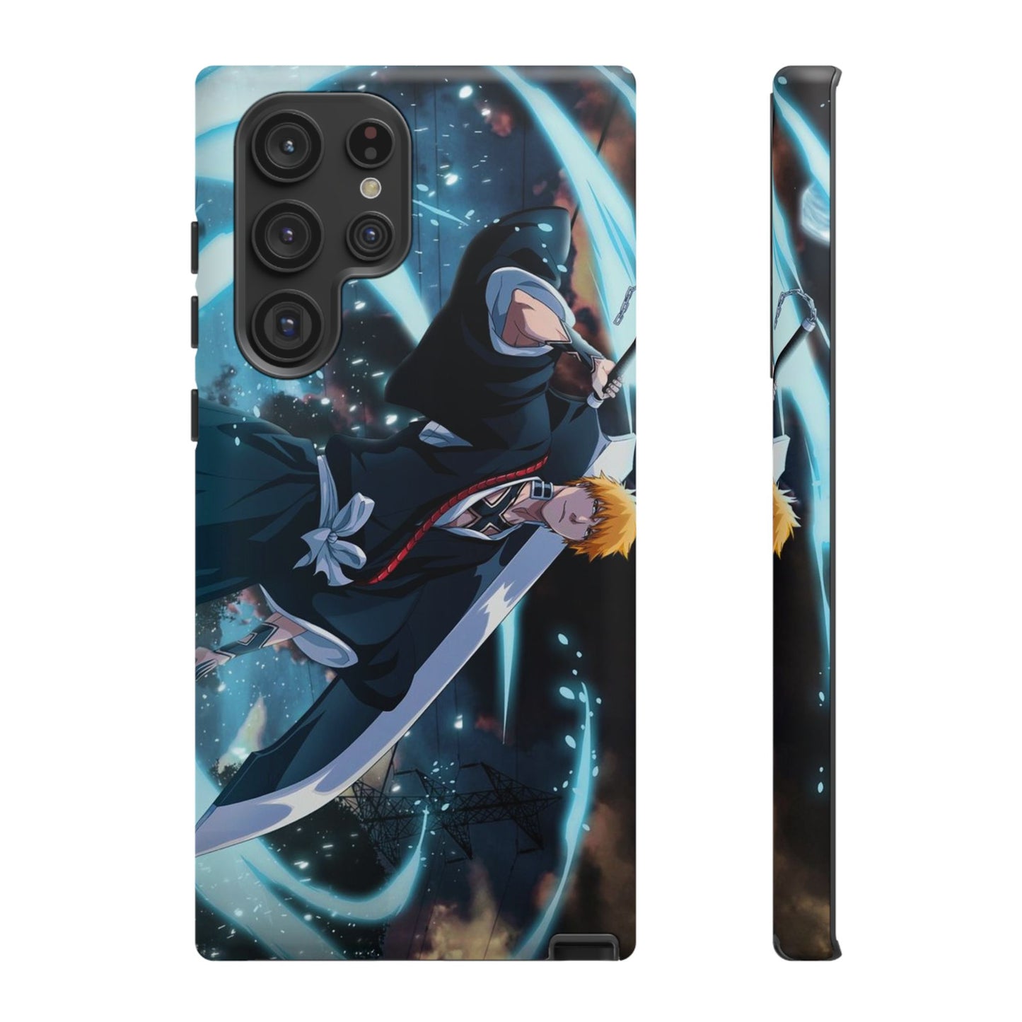 Ichigo, Kurosaki, Tough, Phone, Cases, Bleach, anime, manga, shonen, substitute, soul, reaper, society, rukia, kuchiki, bankai,