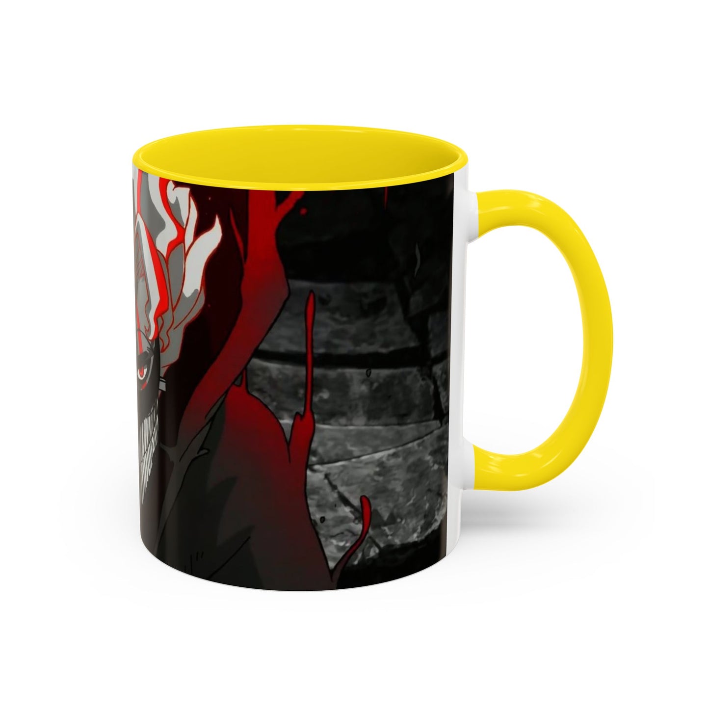 Turbo, Okarun, Accent Coffee Mug (11, 15oz), dandadan, anime, shonen, manga, Ken, Takakura, Granny, Seiko, Momo, Ayase