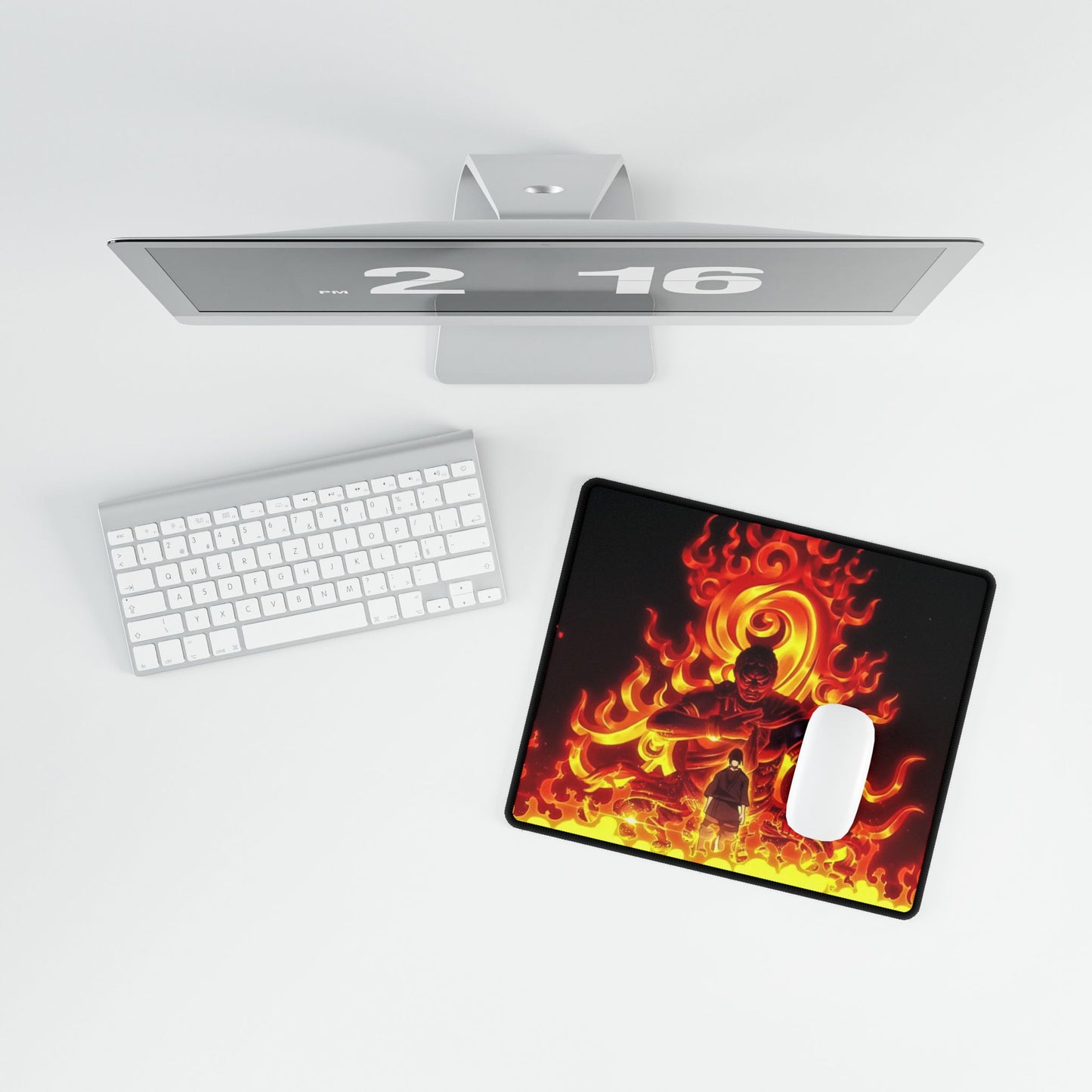 Fire Force Benimaru Shinmon Desk Mat - Anime Gaming Pad, Manga Keyboard Mat, Otaku Gift, Fire God Design