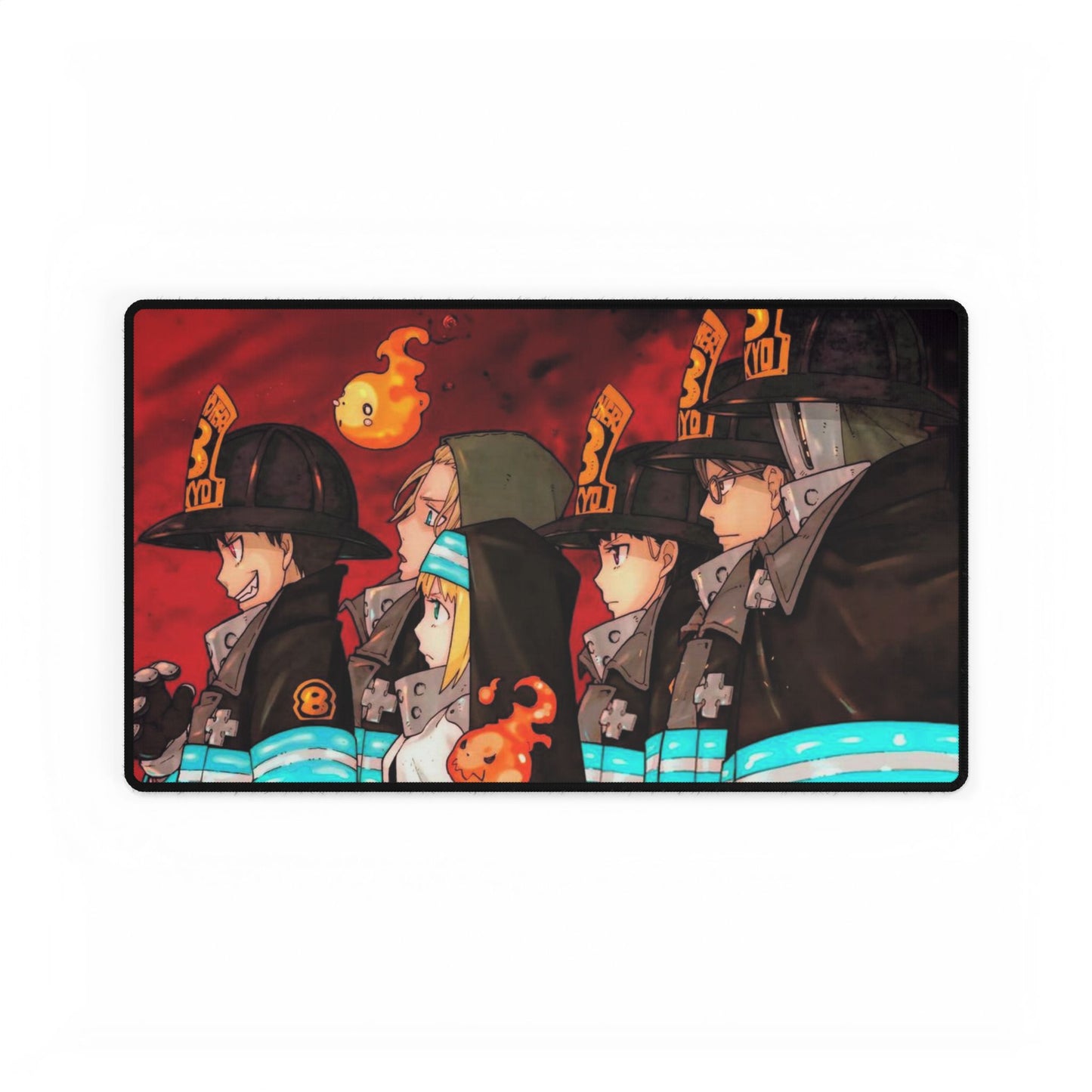 Fire Force Company 8 Desk Mat - Anime Keyboard Pad, Team Shot Desk Mat, Manga Gaming Accessory, Otaku Gift
