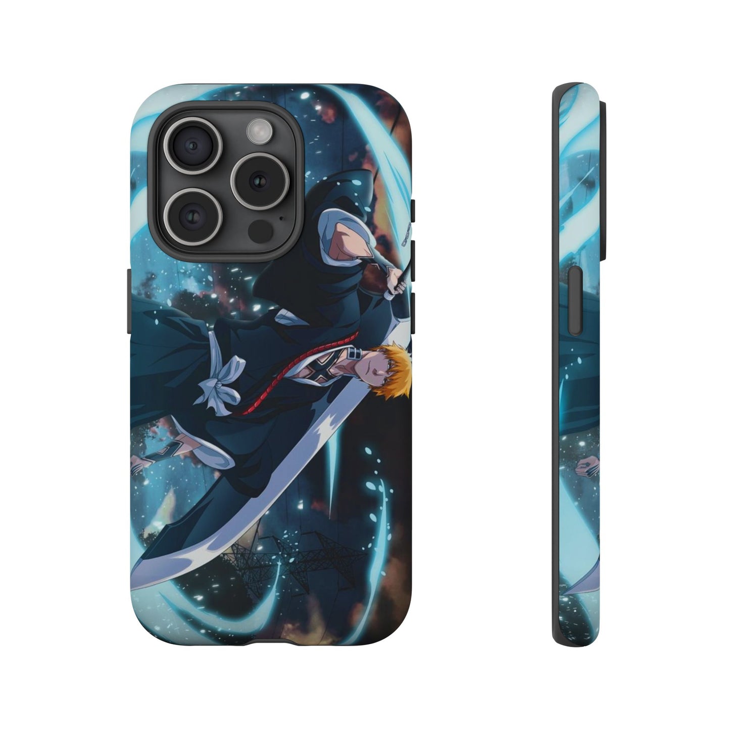 Ichigo, Kurosaki, Tough, Phone, Cases, Bleach, anime, manga, shonen, substitute, soul, reaper, society, rukia, kuchiki, bankai,