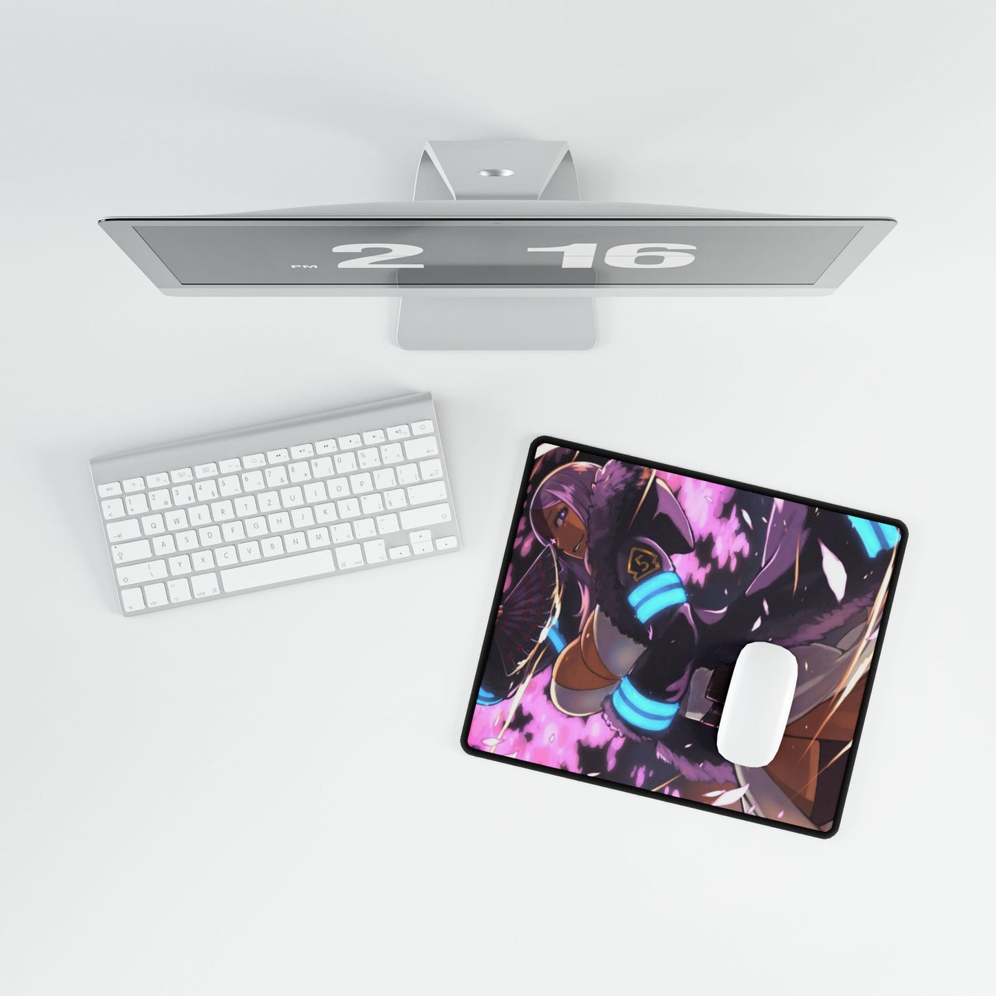 Hibana Desk Mat - Fire Force Anime Keyboard Pad, Flower Priestess Desk Mat, Manga Gaming Accessory, Otaku Gift