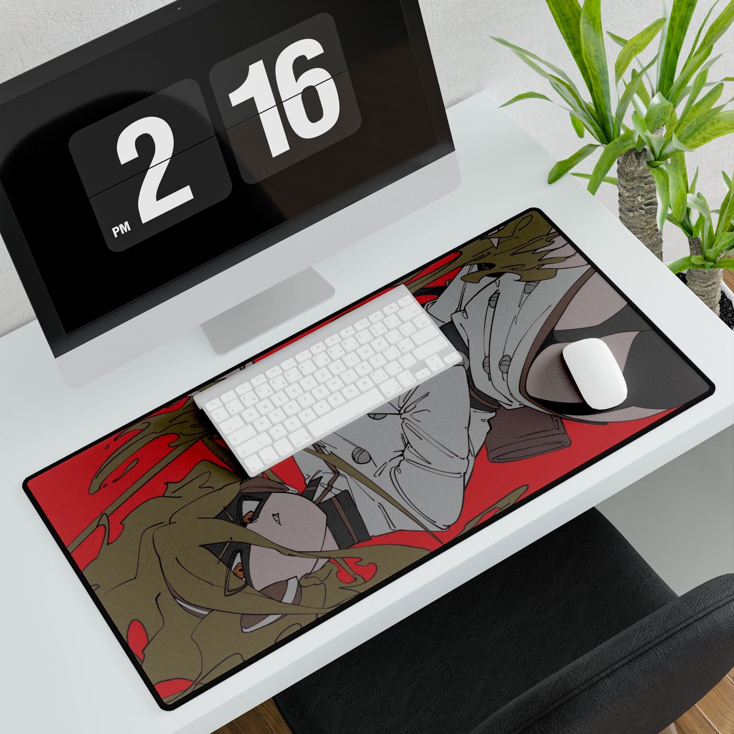 Burnin, My Hero Academia Desk Mats - Enji, Shoto, Dabi, Hawks Design, Anime Desk Accessories, Heroic Office Decor, Custom Gaming Mat