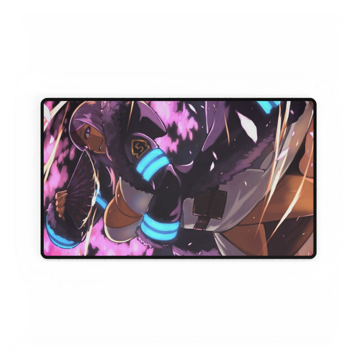 Hibana Desk Mat - Fire Force Anime Keyboard Pad, Flower Priestess Desk Mat, Manga Gaming Accessory, Otaku Gift