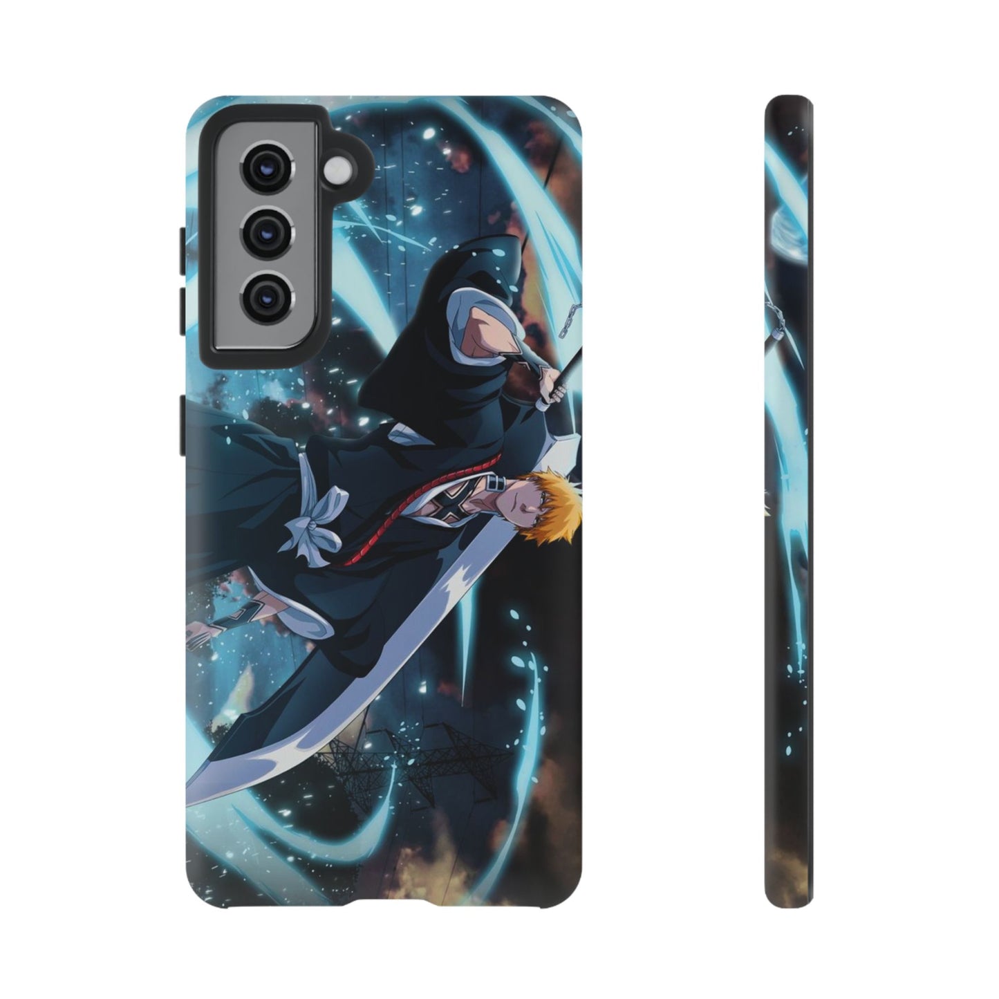 Ichigo, Kurosaki, Tough, Phone, Cases, Bleach, anime, manga, shonen, substitute, soul, reaper, society, rukia, kuchiki, bankai,