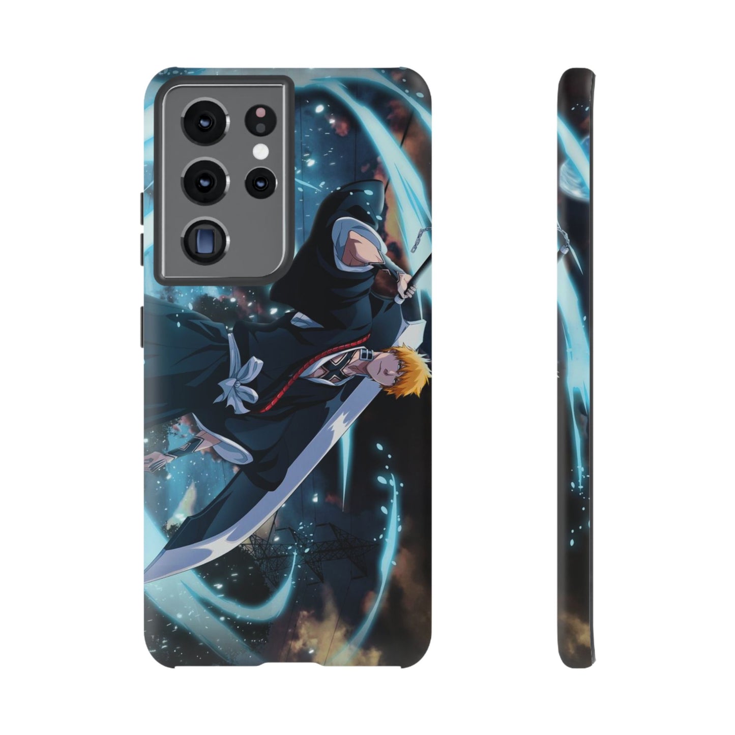 Ichigo, Kurosaki, Tough, Phone, Cases, Bleach, anime, manga, shonen, substitute, soul, reaper, society, rukia, kuchiki, bankai,