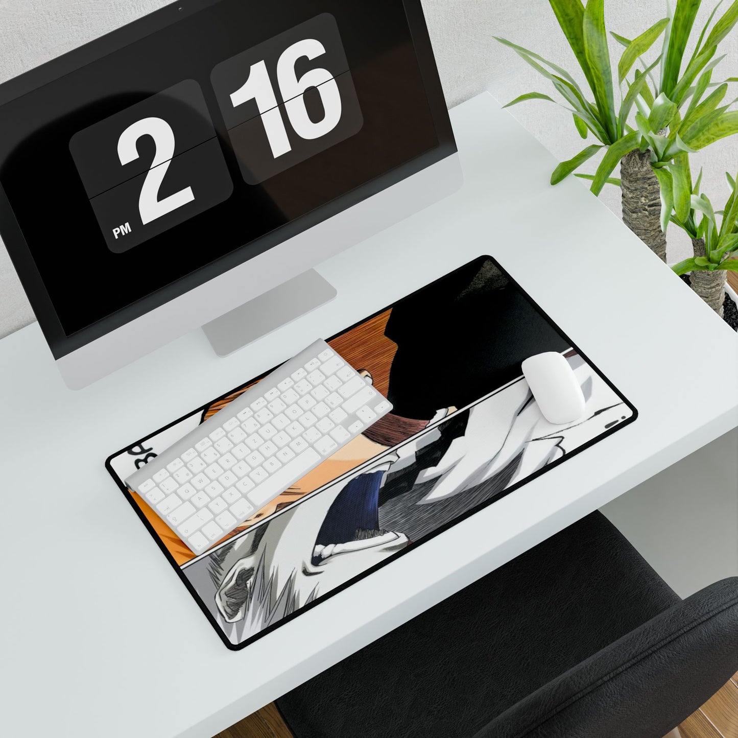 Bleach Desk Mats - Ichigo Zangetsu Anime Manga Sword Hollow Soul Reaper Society White, Anime Desk Mat, Manga Mouse Pad, Shonen Work Mat,