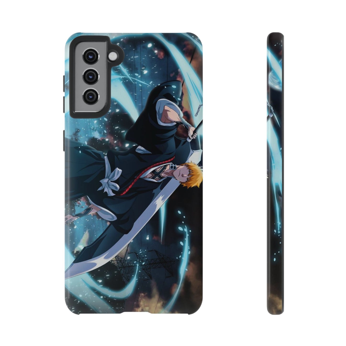 Ichigo, Kurosaki, Tough, Phone, Cases, Bleach, anime, manga, shonen, substitute, soul, reaper, society, rukia, kuchiki, bankai,