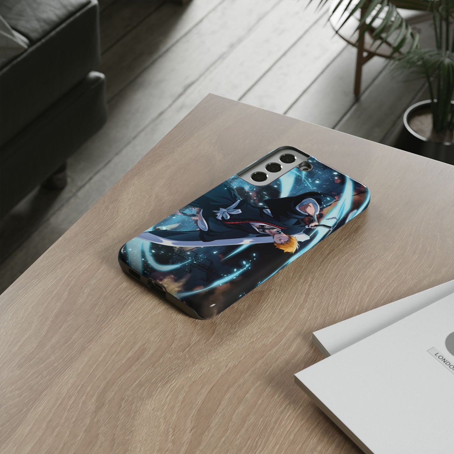 Ichigo, Kurosaki, Tough, Phone, Cases, Bleach, anime, manga, shonen, substitute, soul, reaper, society, rukia, kuchiki, bankai,