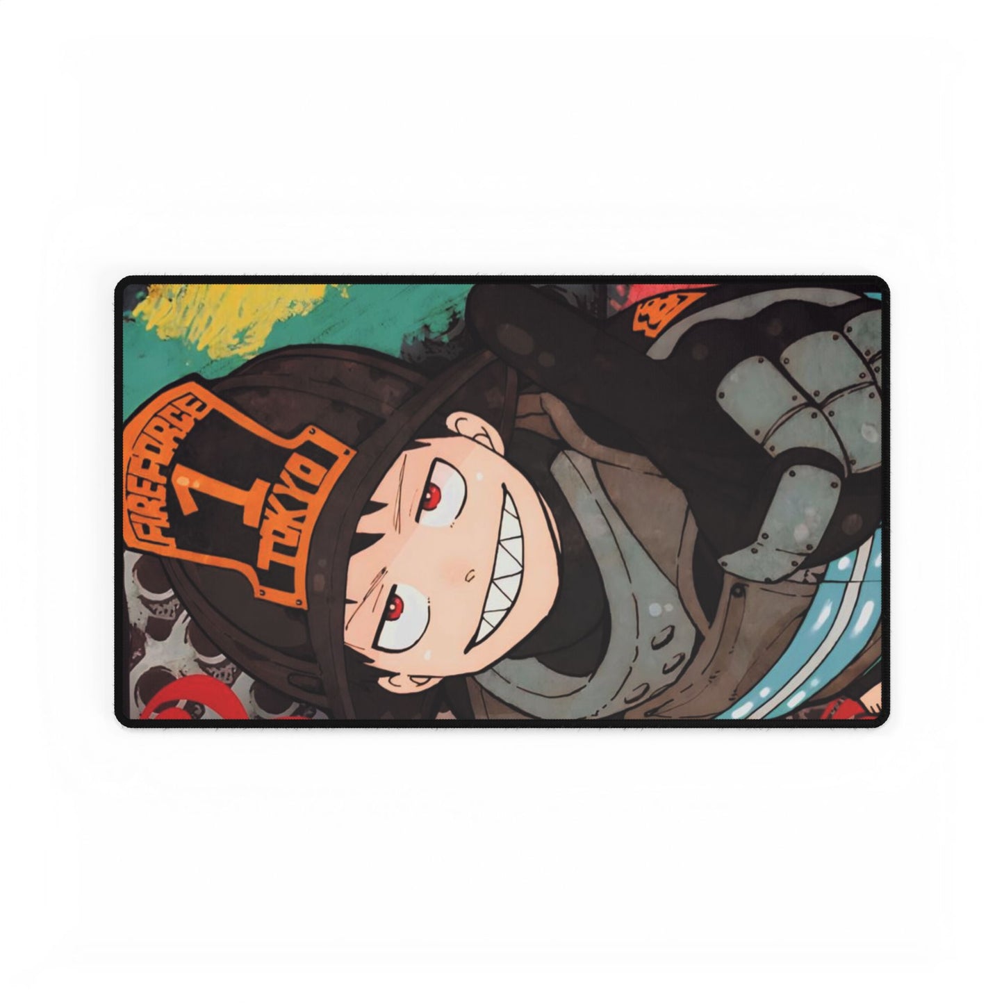 Shinra Kusakabe Desk Mat - Fire Force Anime Gaming Mat - Company 8 - Extended Size - Manga Fan Gift