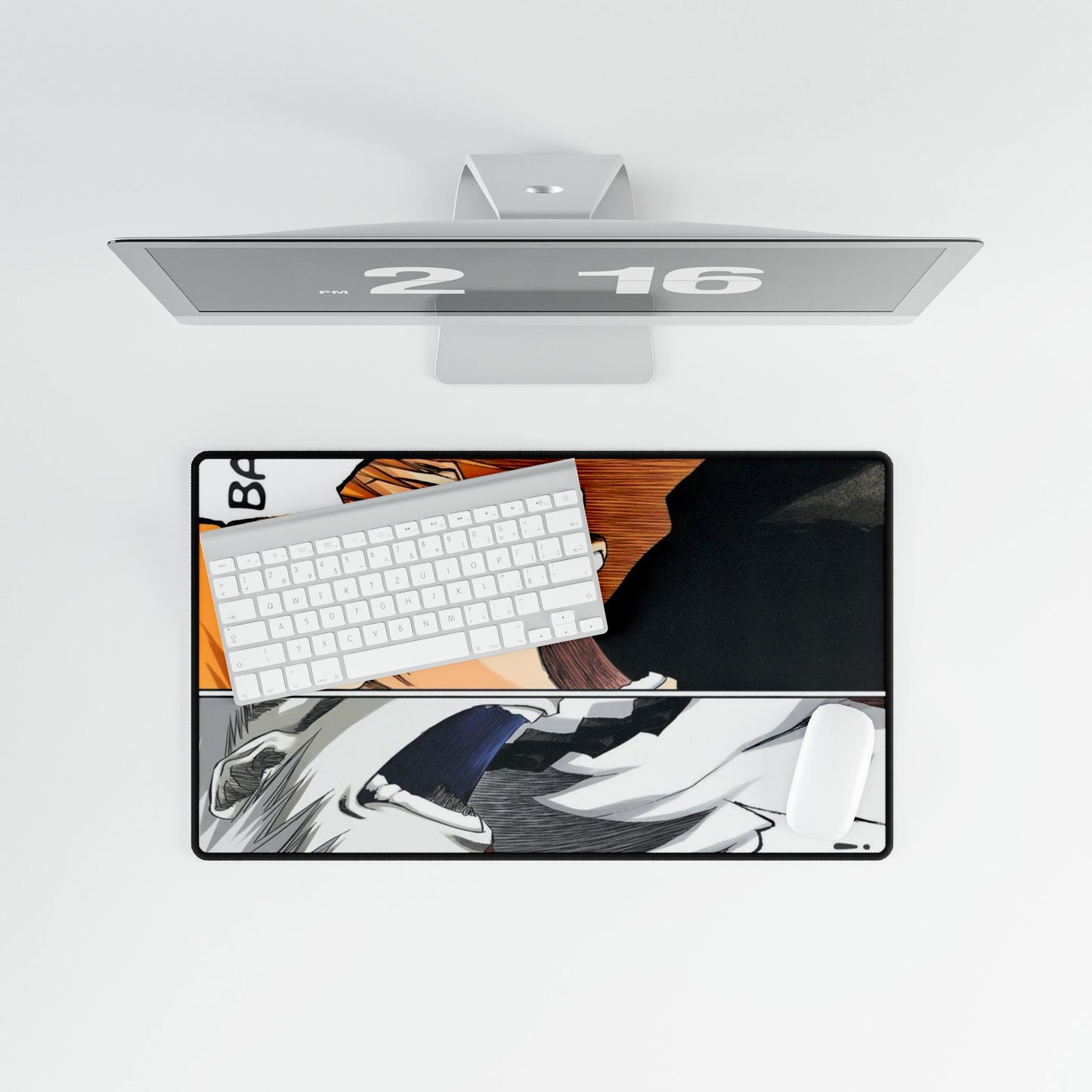 Bleach Desk Mats - Ichigo Zangetsu Anime Manga Sword Hollow Soul Reaper Society White, Anime Desk Mat, Manga Mouse Pad, Shonen Work Mat,