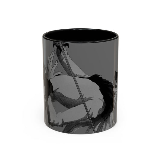 Anime, Accent Coffee Mug (11, 15oz), Bleach Inspired White Zangetsu Hollow Orihime Ulquirra Cifer Aizen Espada Arrancar, Manga, Gifts,