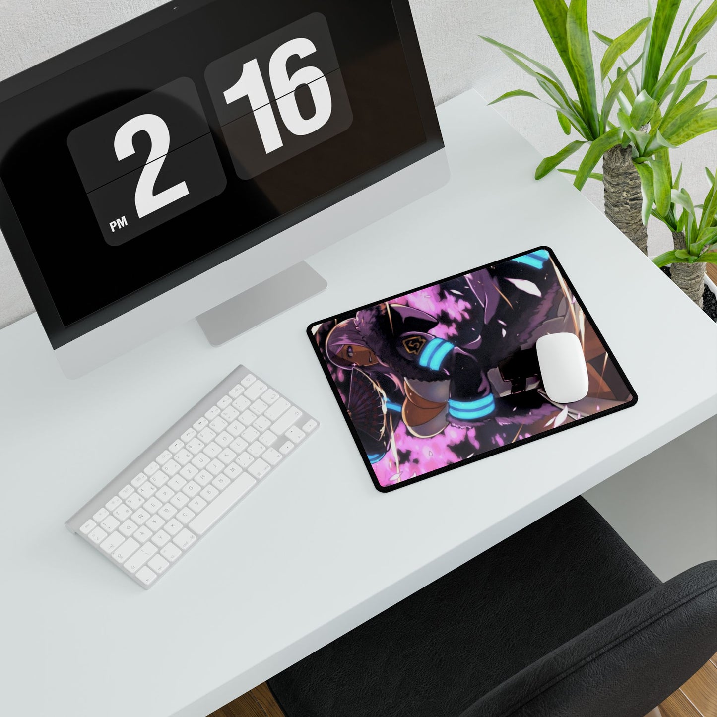 Hibana Desk Mat - Fire Force Anime Keyboard Pad, Flower Priestess Desk Mat, Manga Gaming Accessory, Otaku Gift