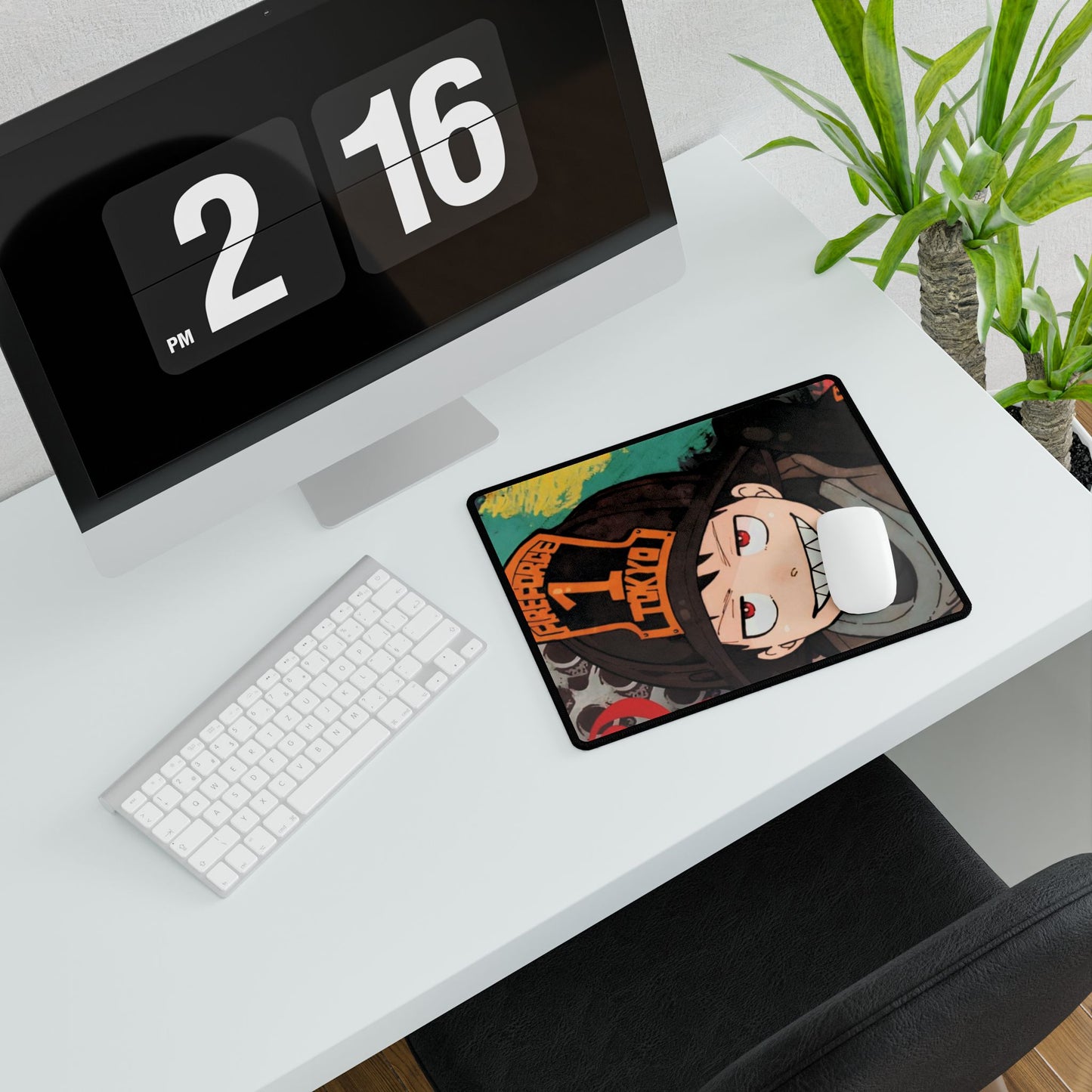 Shinra Kusakabe Desk Mat - Fire Force Anime Gaming Mat - Company 8 - Extended Size - Manga Fan Gift