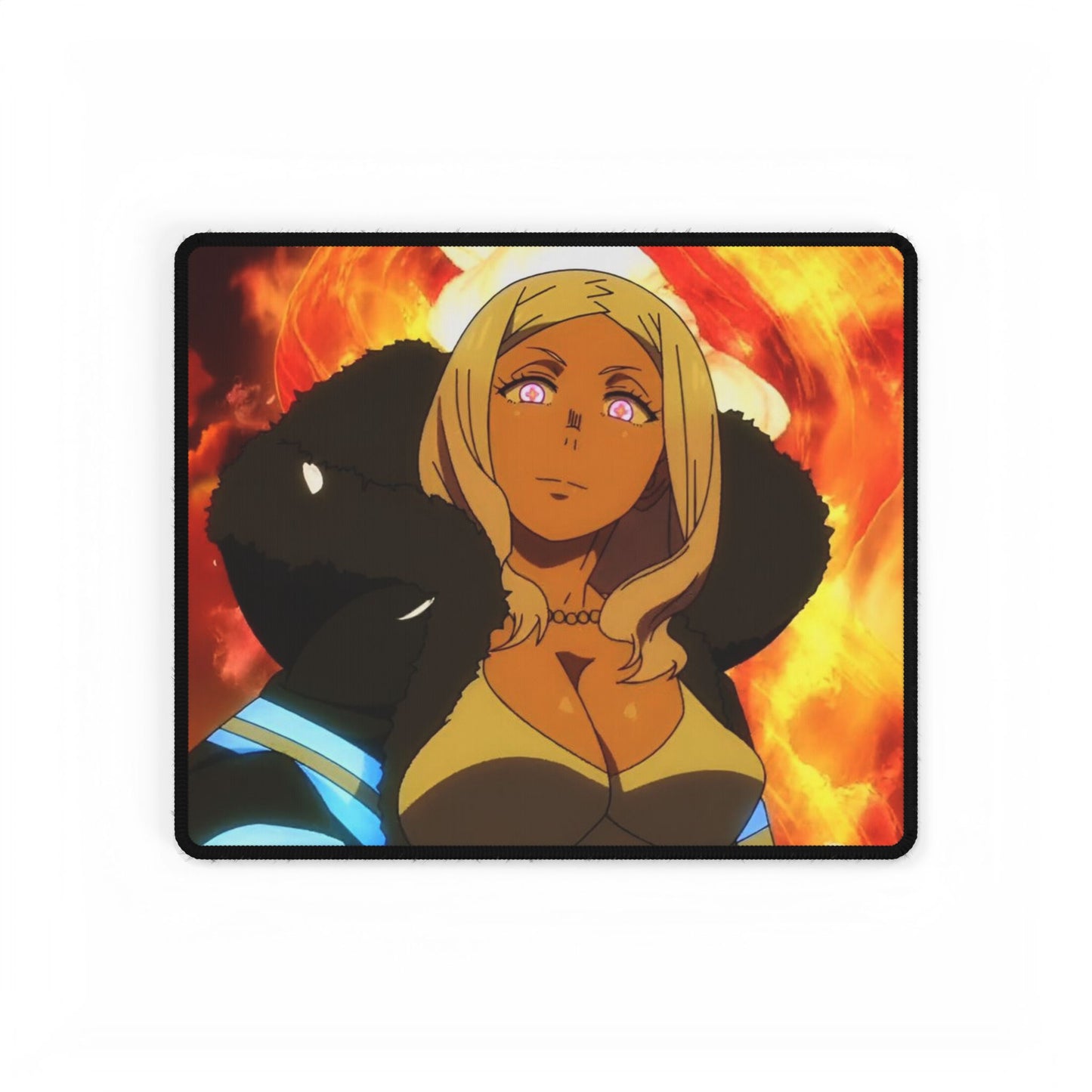 Hibana Desk Mat - Fire Force Anime Keyboard Pad, Flower Priestess Desk Mat, Manga Gaming Accessory, Otaku Gift
