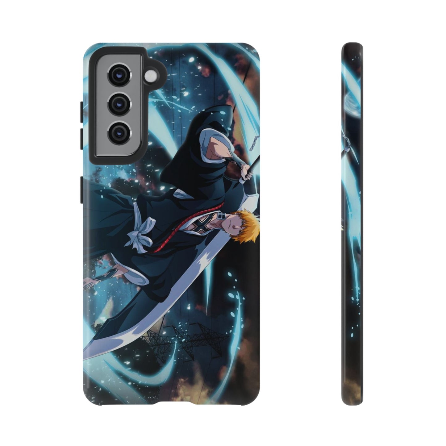 Ichigo, Kurosaki, Tough, Phone, Cases, Bleach, anime, manga, shonen, substitute, soul, reaper, society, rukia, kuchiki, bankai,