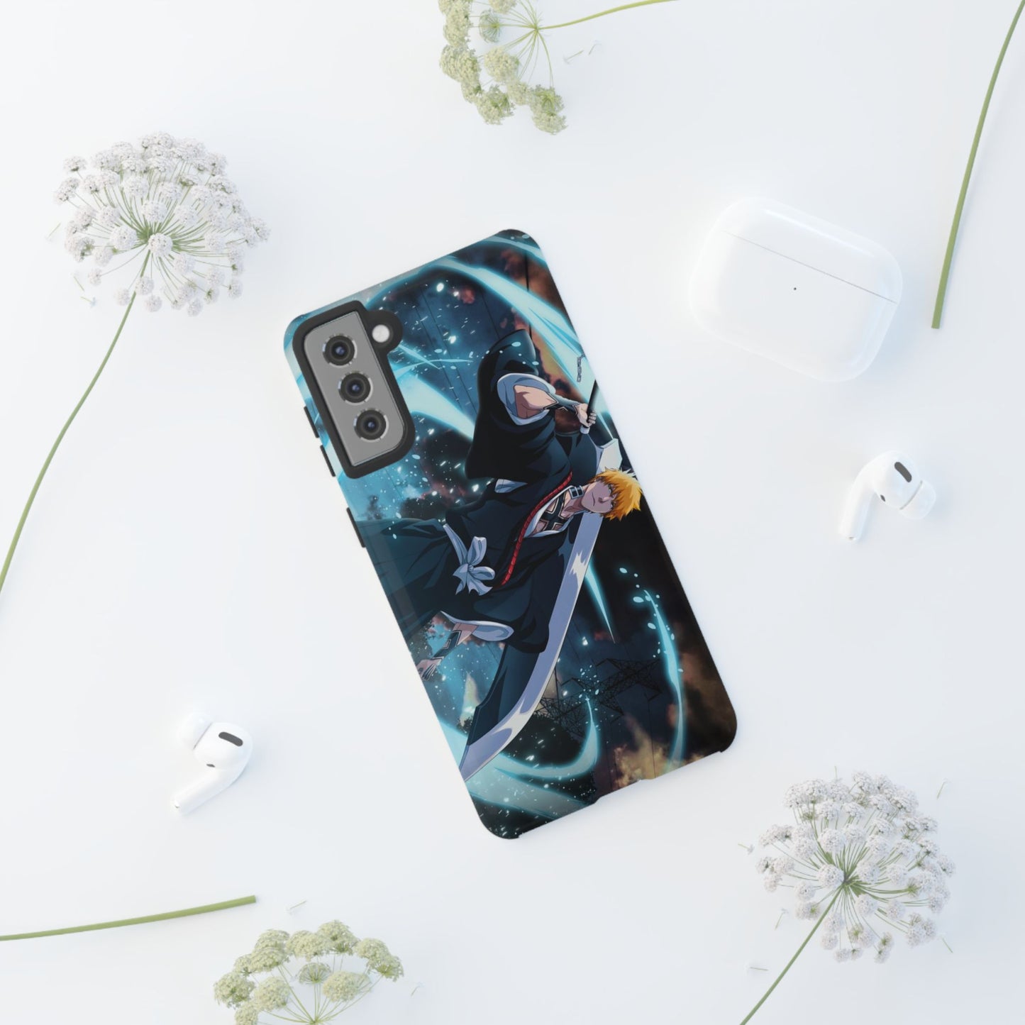 Ichigo, Kurosaki, Tough, Phone, Cases, Bleach, anime, manga, shonen, substitute, soul, reaper, society, rukia, kuchiki, bankai,