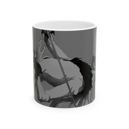 Anime, Ceramic Mug, (11oz, 15oz), Bleach Inspired White Zangetsu Hollow Orihime Ulquirra Cifer Aizen Espada Arrancar, Manga, Anime Gifts,