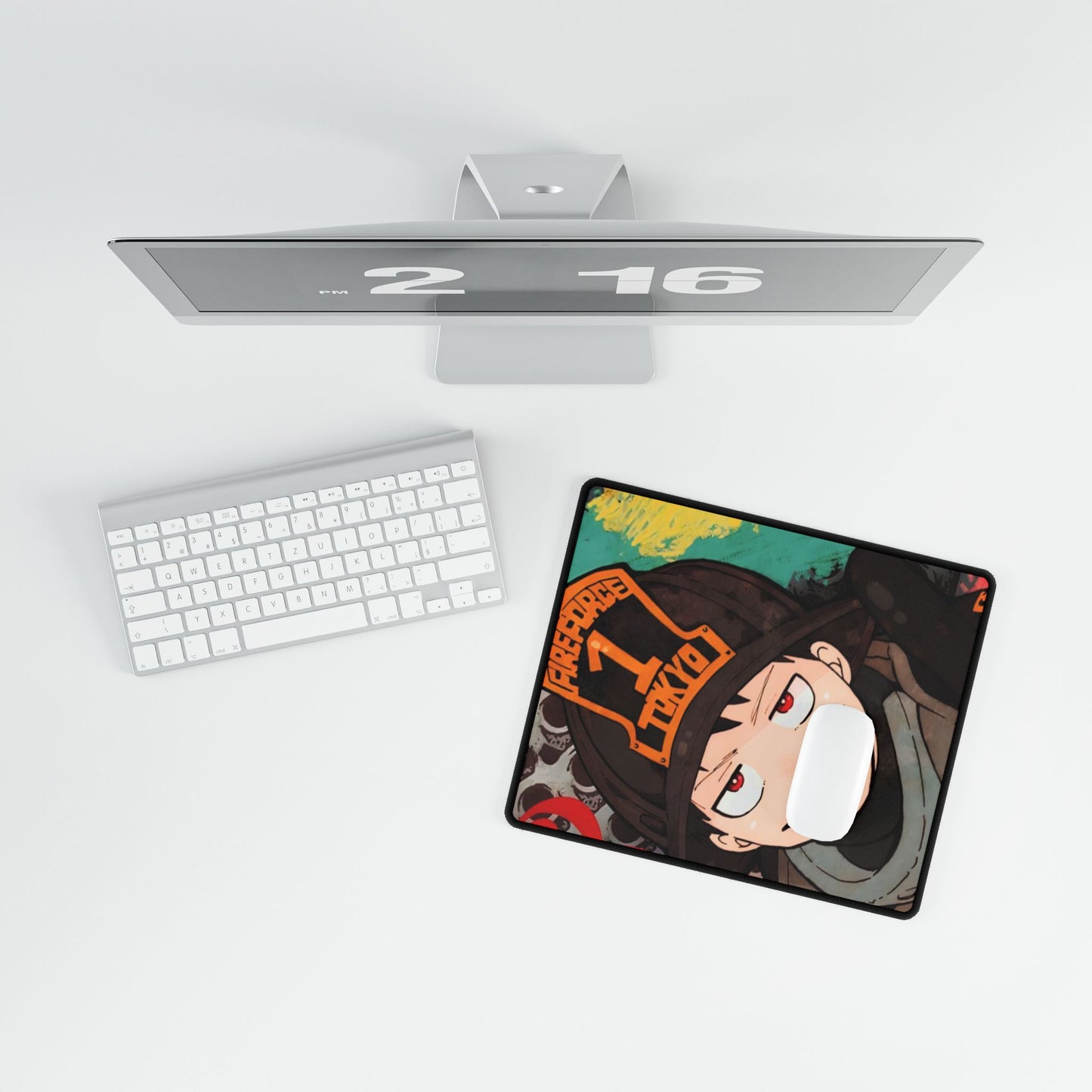 Shinra Kusakabe Desk Mat - Fire Force Anime Gaming Mat - Company 8 - Extended Size - Manga Fan Gift