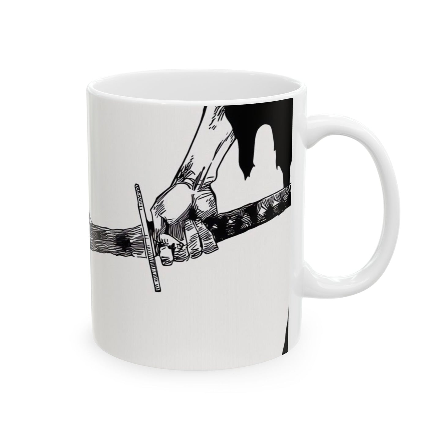 Bankai, Ceramic, Mug, (11oz, 15oz), bleach, yamamoto, old man, head captain, fire, zanka, no, tachi, sword, katana, anime, shonen, manga,