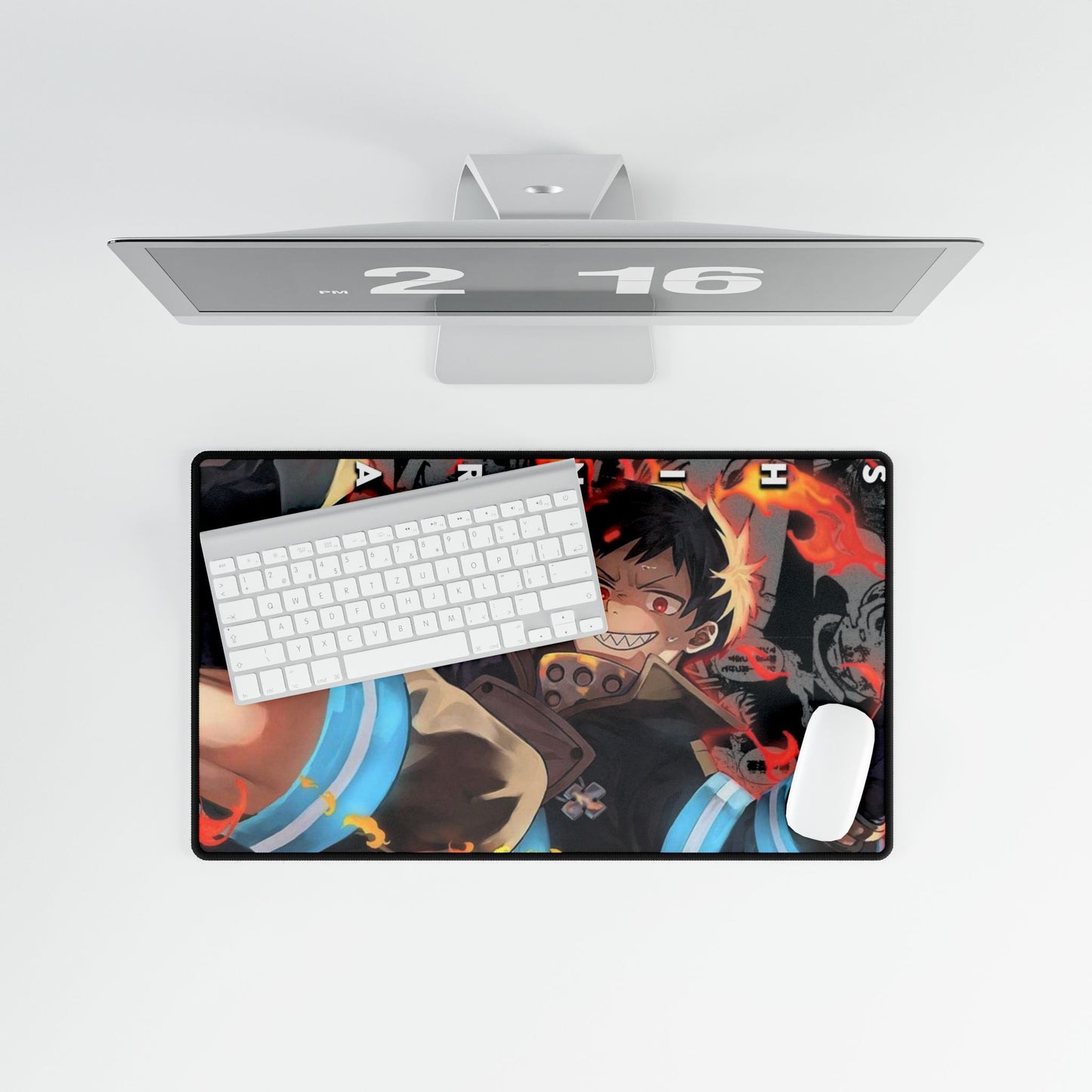 Fire Force Shinra Kusakabe Desk Mat | Anime Mousepad | Large Gaming Mat | Manga Art | Fire Force Merch | Shinra Art | Anime Desk Decor