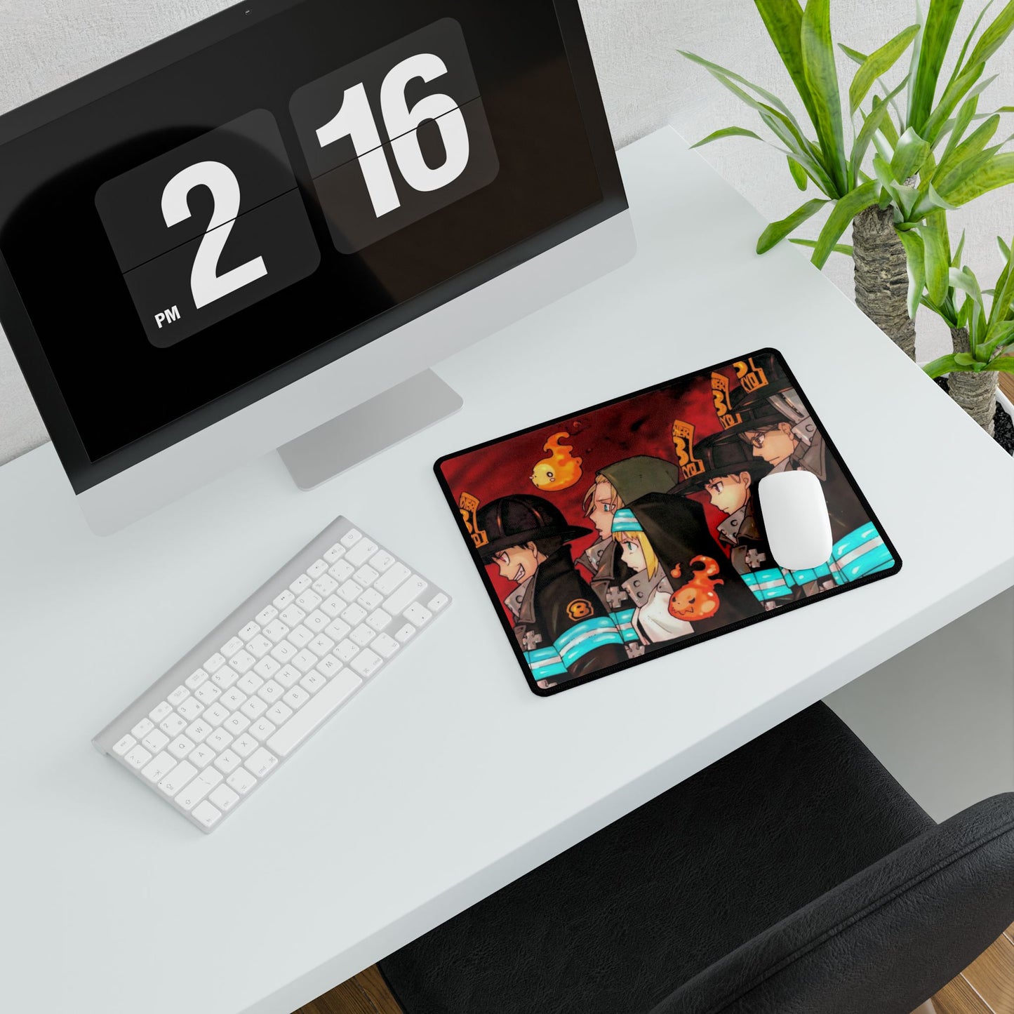 Fire Force Company 8 Desk Mat - Anime Keyboard Pad, Team Shot Desk Mat, Manga Gaming Accessory, Otaku Gift