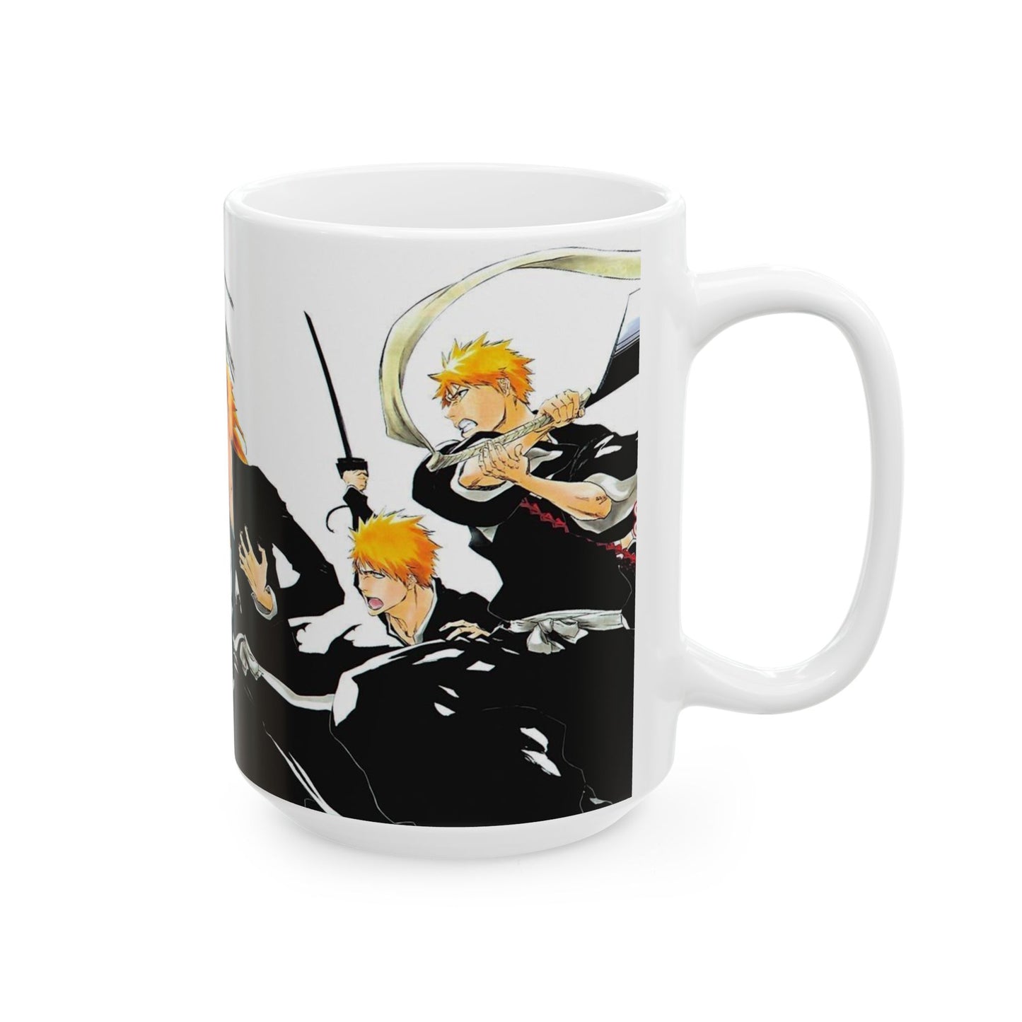 Ichigo, Kurosaki, Ceramic, Mug, (11oz, 15oz), hollow, bleach, anime, dangai, bankai, soul, reaper, society, aizen, accesories,