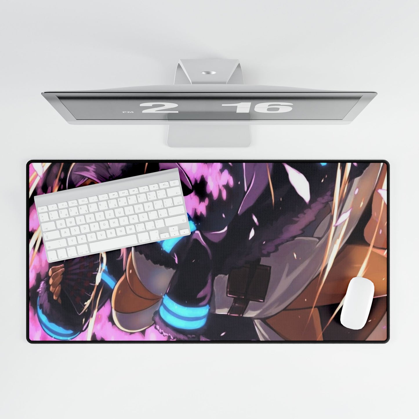 Hibana Desk Mat - Fire Force Anime Keyboard Pad, Flower Priestess Desk Mat, Manga Gaming Accessory, Otaku Gift
