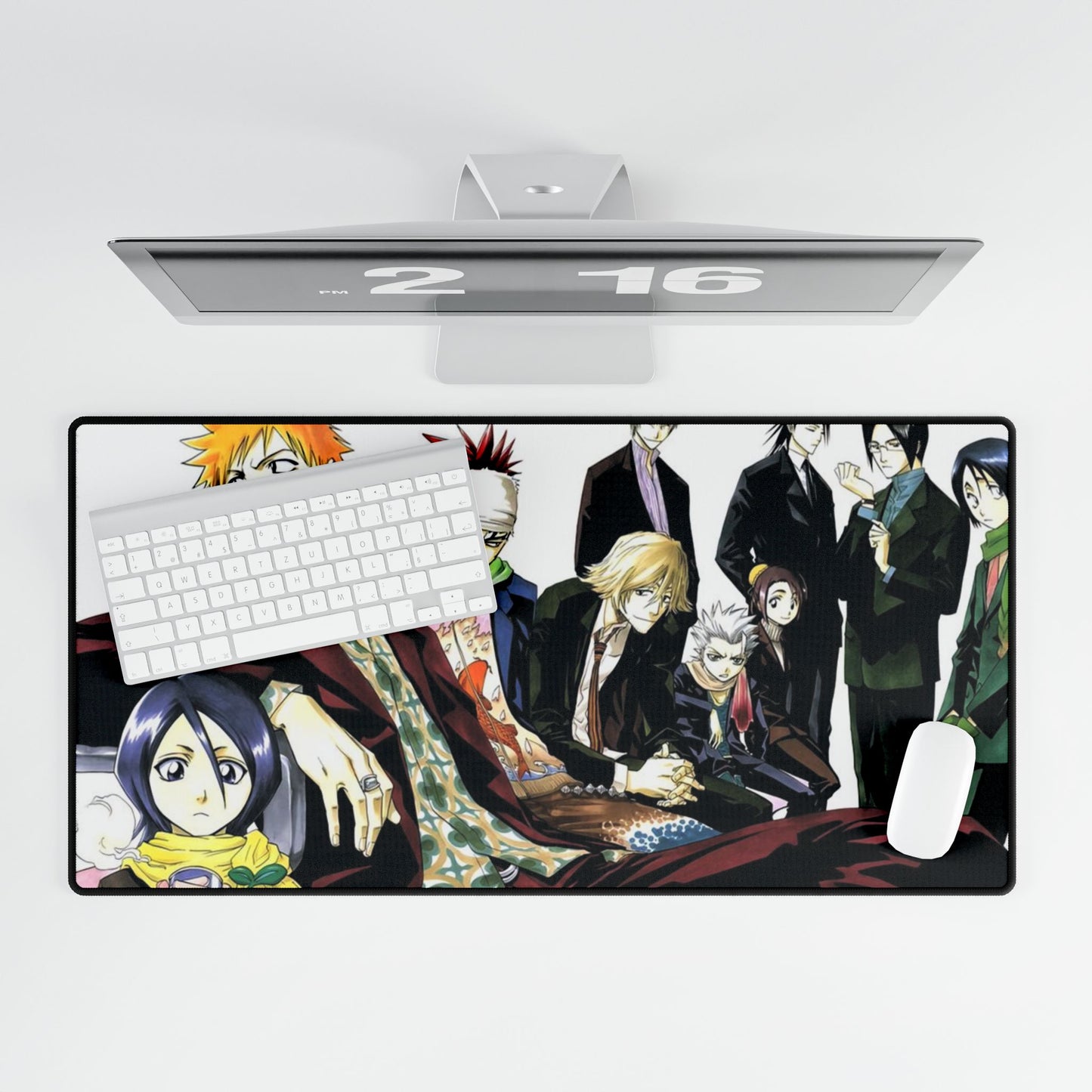 Anime Manga Desk Mats - Ichigo Rukia Gin - Bleach - Soul Society Reaper - Hollow, Gaming Mouse Pad, Table Protector, Large Mouse Mat,