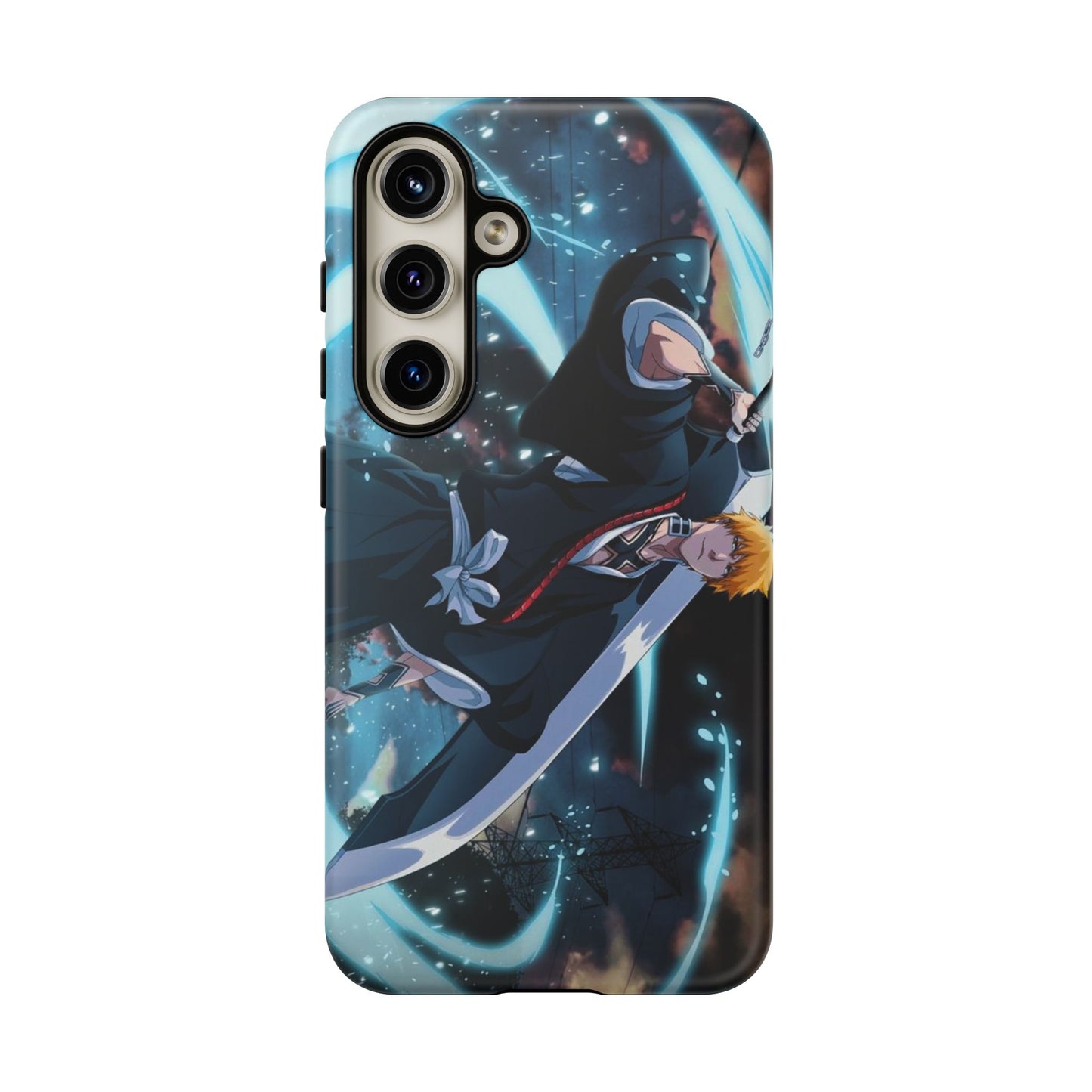 Ichigo, Kurosaki, Tough, Phone, Cases, Bleach, anime, manga, shonen, substitute, soul, reaper, society, rukia, kuchiki, bankai,