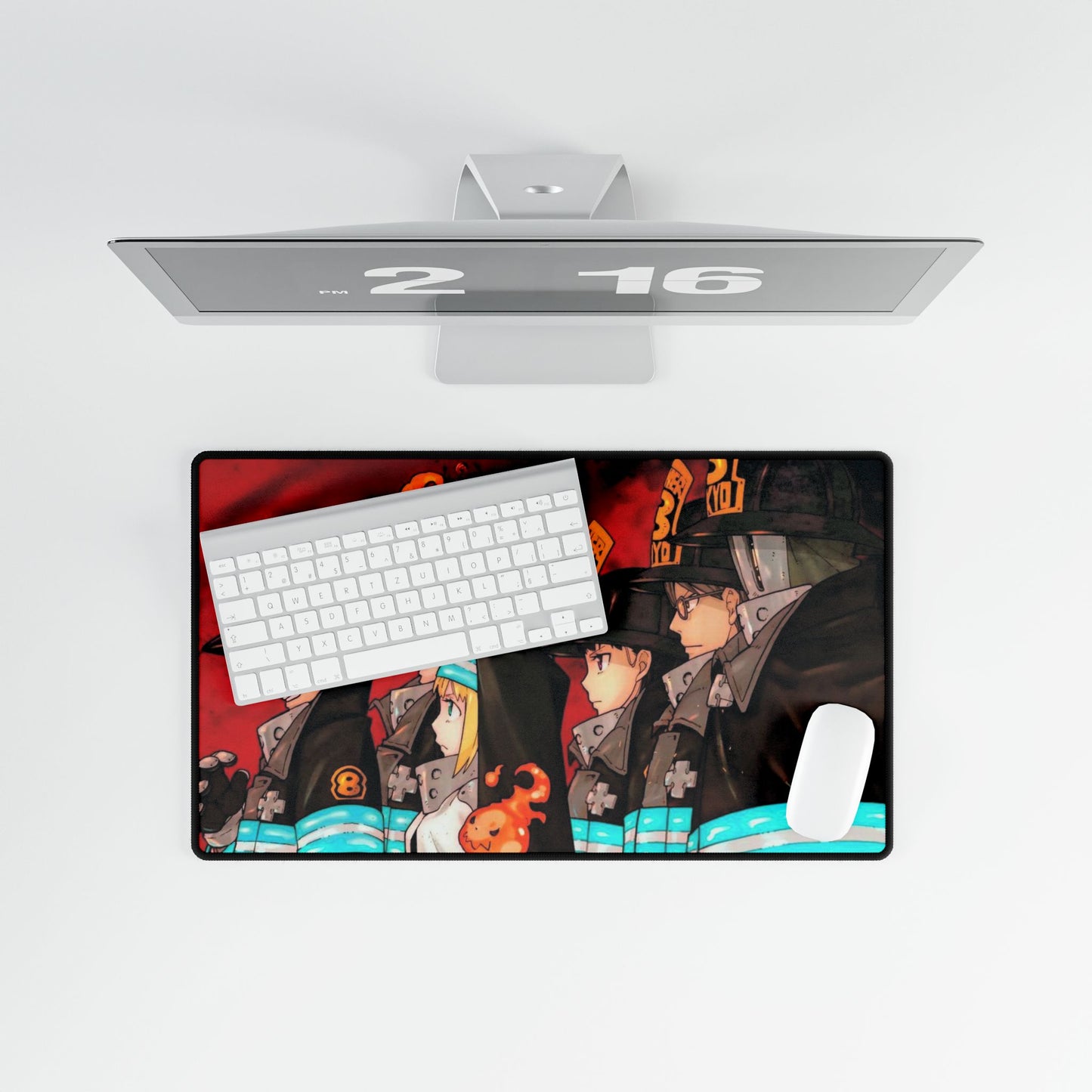 Fire Force Company 8 Desk Mat - Anime Keyboard Pad, Team Shot Desk Mat, Manga Gaming Accessory, Otaku Gift