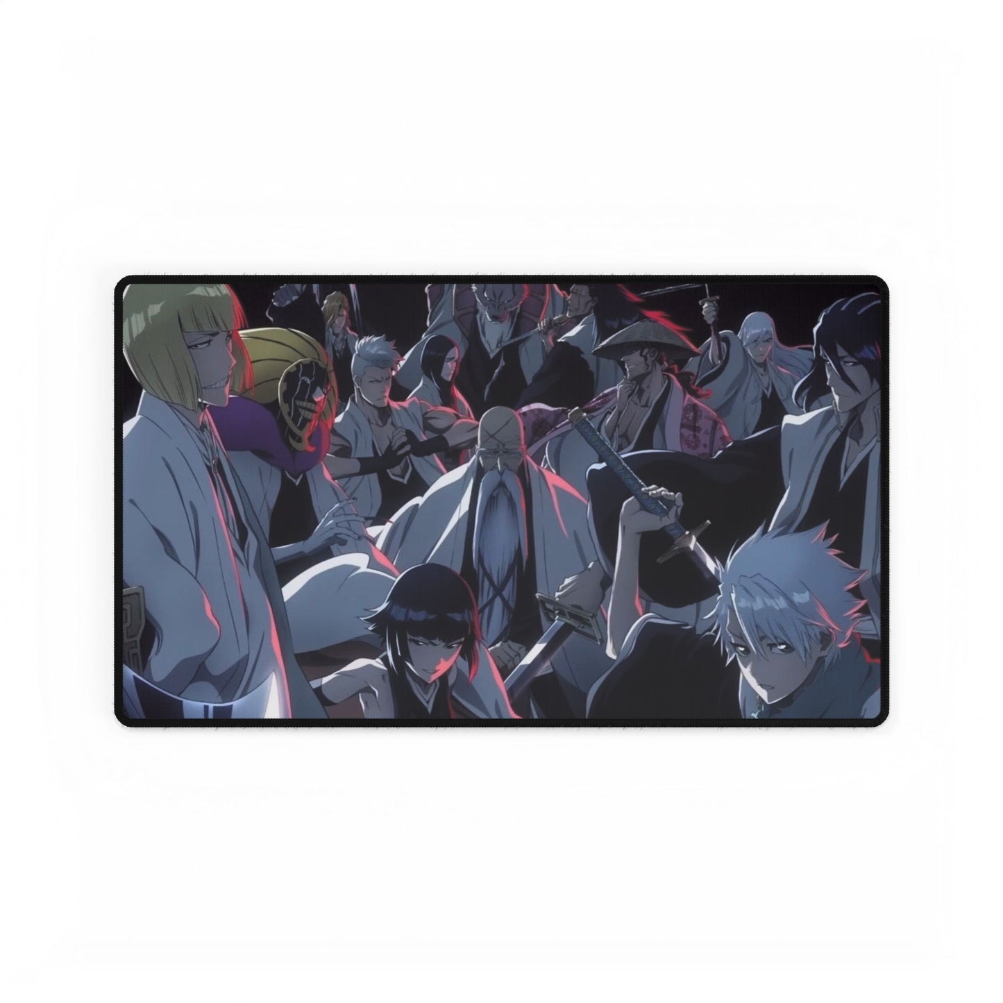 Gotei, 13, Desk Mats, Bleach, anime, captains, 13, biyakuya, shinji, shunsui, kenpachi, soi fon, toshiro, mayuri, yamamoto, aizen