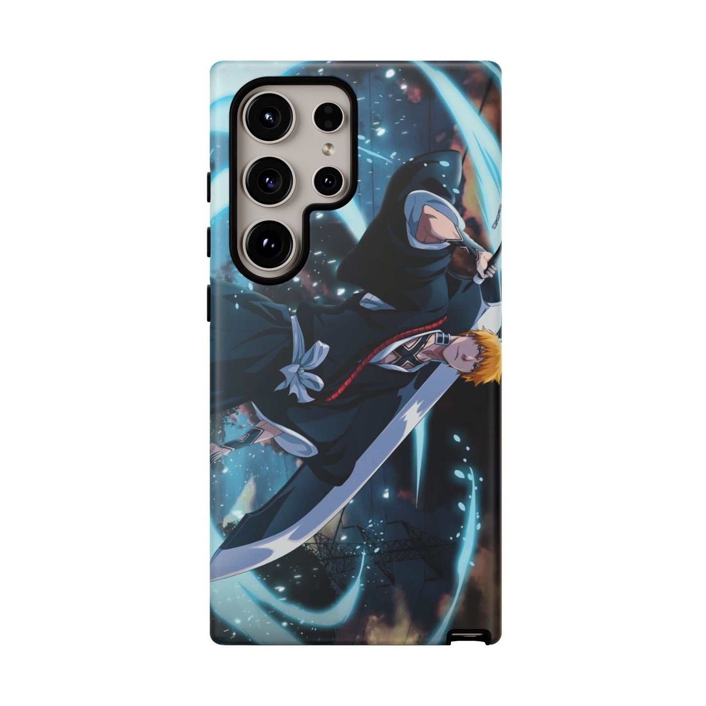 Ichigo, Kurosaki, Tough, Phone, Cases, Bleach, anime, manga, shonen, substitute, soul, reaper, society, rukia, kuchiki, bankai,