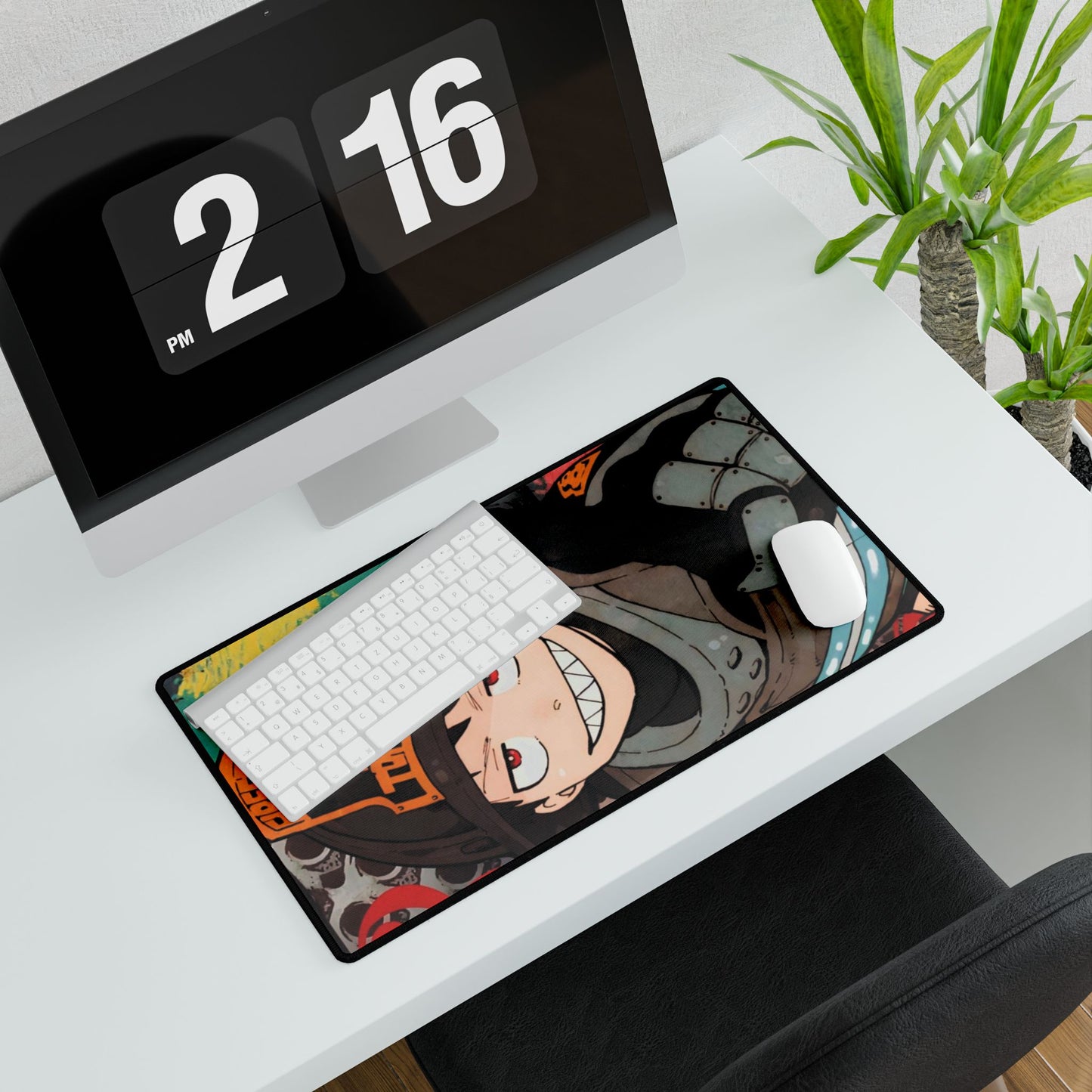 Shinra Kusakabe Desk Mat - Fire Force Anime Gaming Mat - Company 8 - Extended Size - Manga Fan Gift