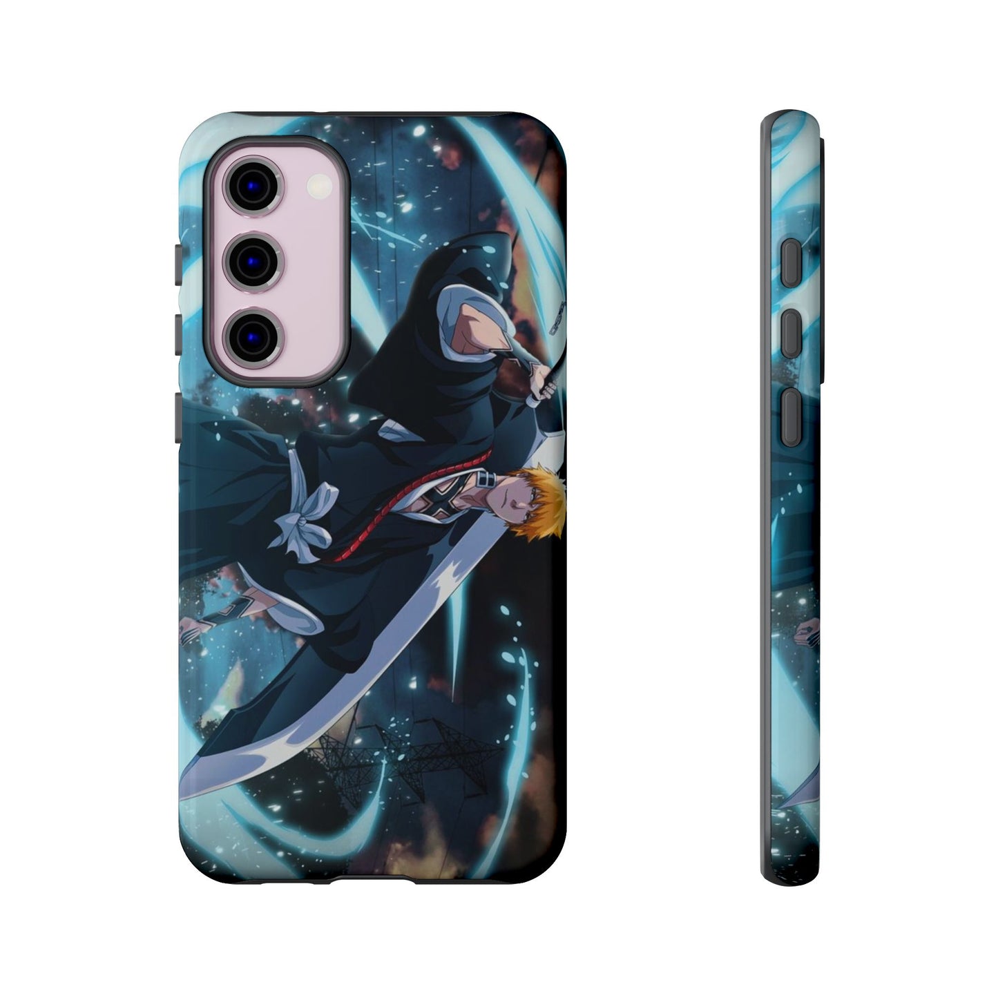 Ichigo, Kurosaki, Tough, Phone, Cases, Bleach, anime, manga, shonen, substitute, soul, reaper, society, rukia, kuchiki, bankai,