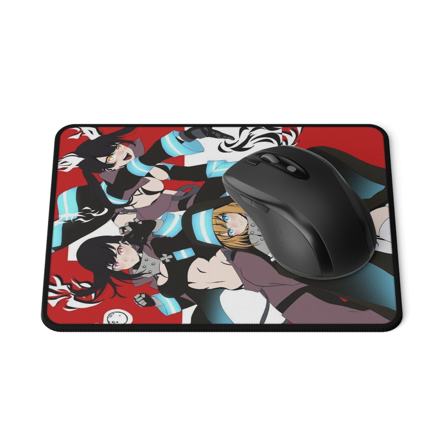 Fire Force Waifu Gaming Mouse Pad - Maki, Tamaki, Hibana Non-Slip Mat, Anime Desk Accessory, Otaku Gift