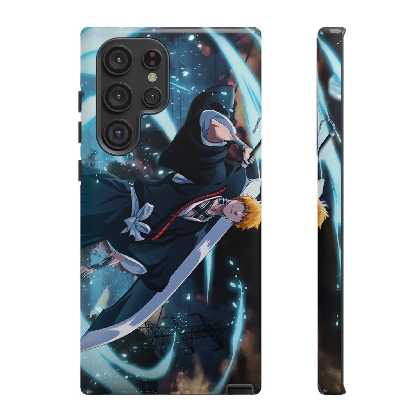 Ichigo, Kurosaki, Tough, Phone, Cases, Bleach, anime, manga, shonen, substitute, soul, reaper, society, rukia, kuchiki, bankai,