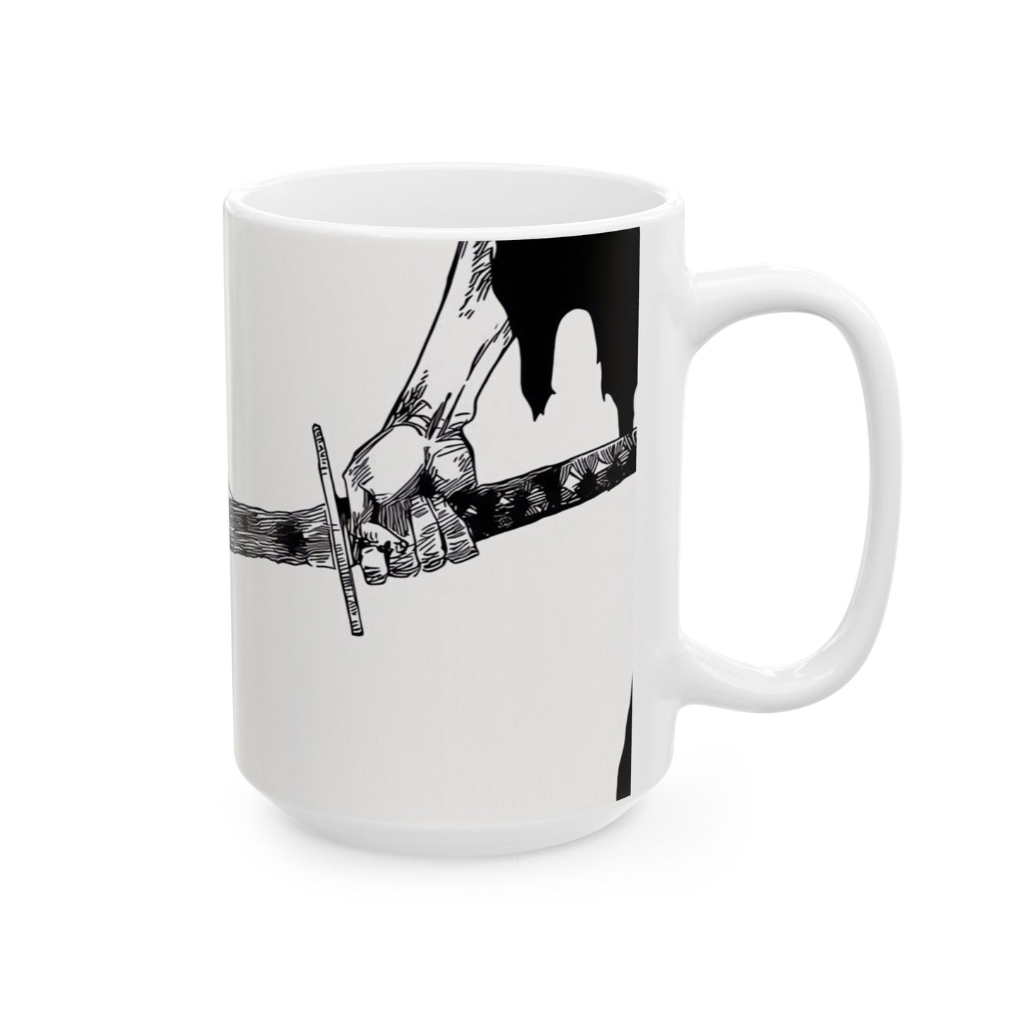 Bankai, Ceramic, Mug, (11oz, 15oz), bleach, yamamoto, old man, head captain, fire, zanka, no, tachi, sword, katana, anime, shonen, manga,