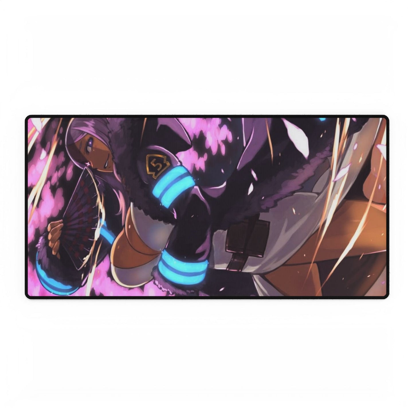 Hibana Desk Mat - Fire Force Anime Keyboard Pad, Flower Priestess Desk Mat, Manga Gaming Accessory, Otaku Gift