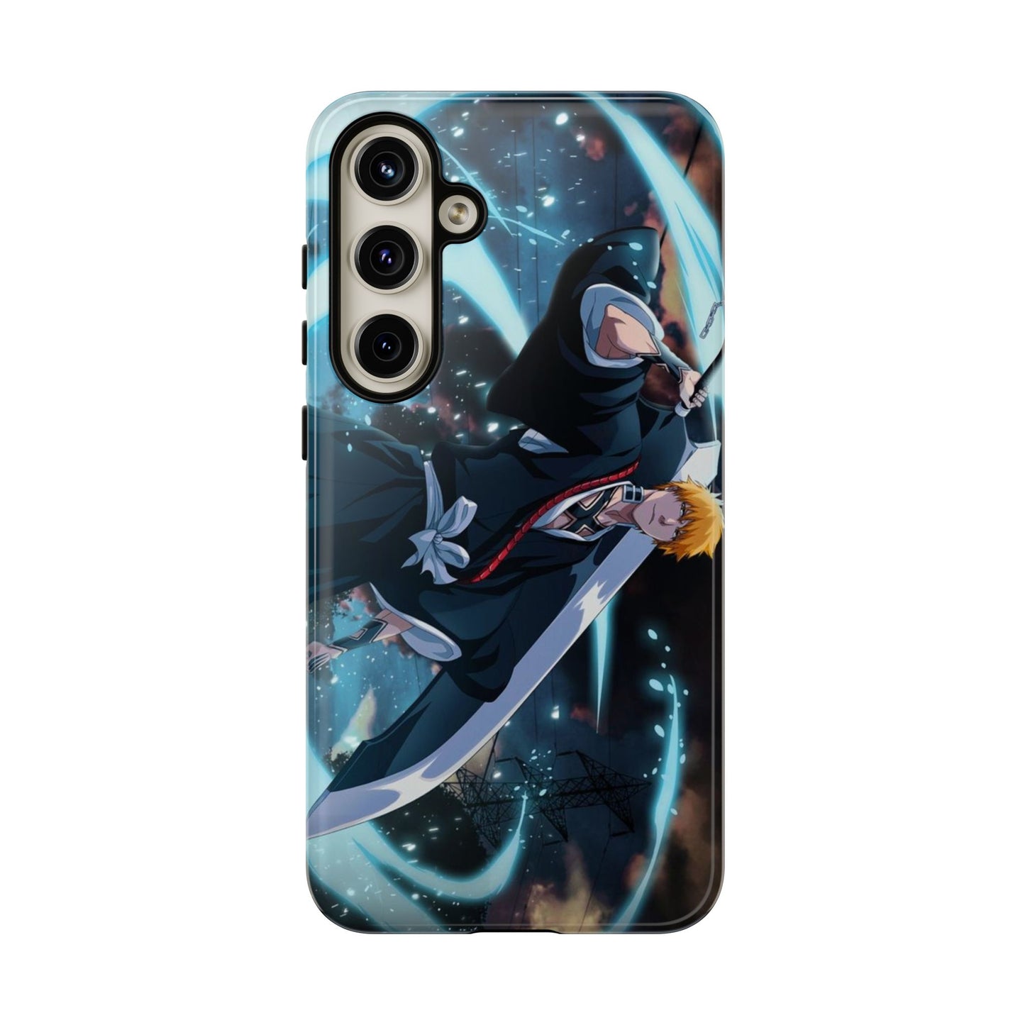 Ichigo, Kurosaki, Tough, Phone, Cases, Bleach, anime, manga, shonen, substitute, soul, reaper, society, rukia, kuchiki, bankai,