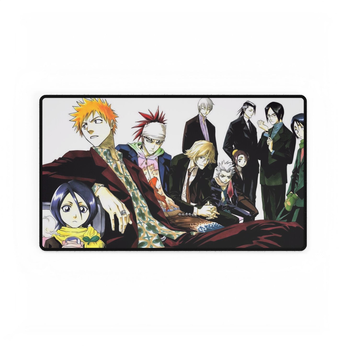 Anime Manga Desk Mats - Ichigo Rukia Gin - Bleach - Soul Society Reaper - Hollow, Gaming Mouse Pad, Table Protector, Large Mouse Mat,