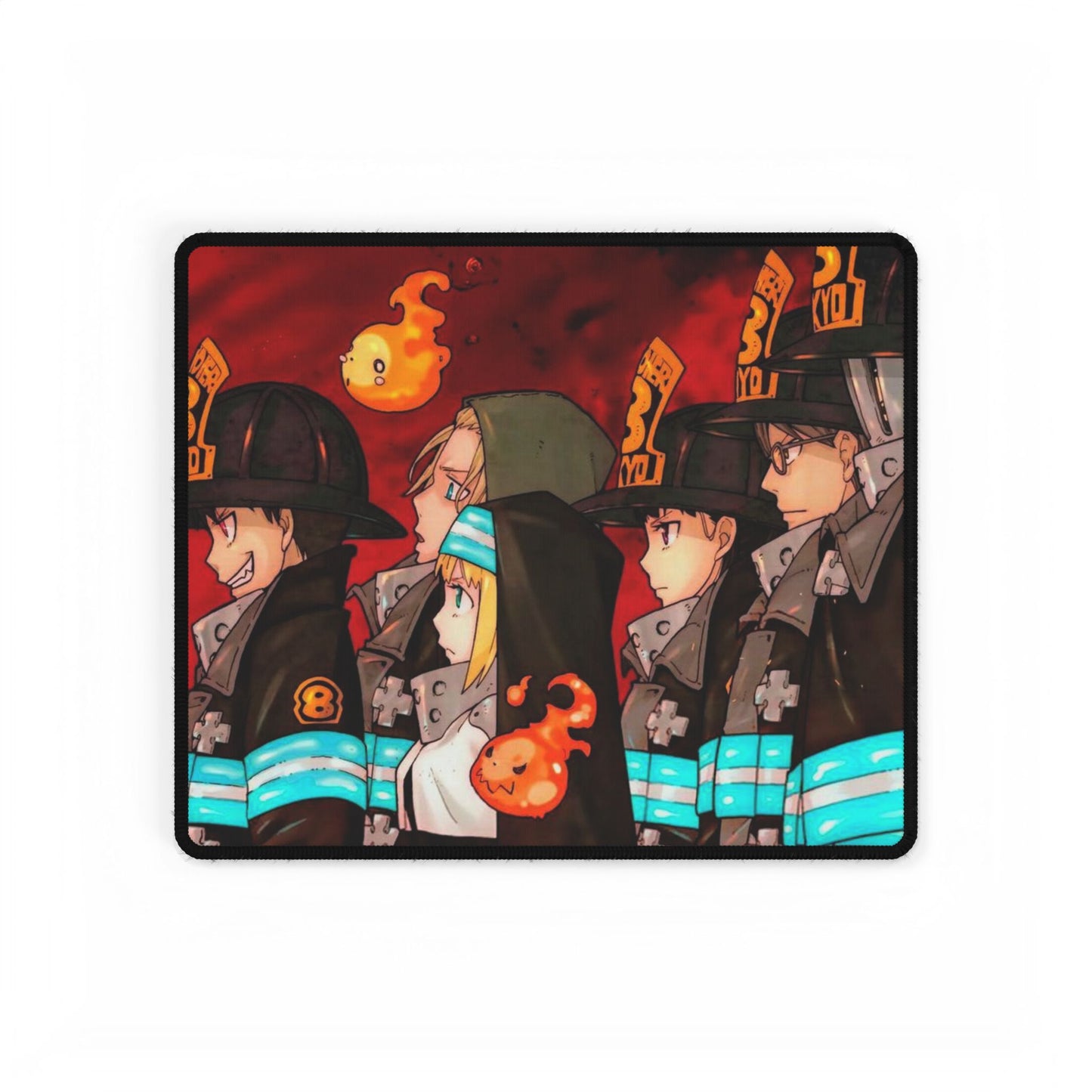 Fire Force Company 8 Desk Mat - Anime Keyboard Pad, Team Shot Desk Mat, Manga Gaming Accessory, Otaku Gift