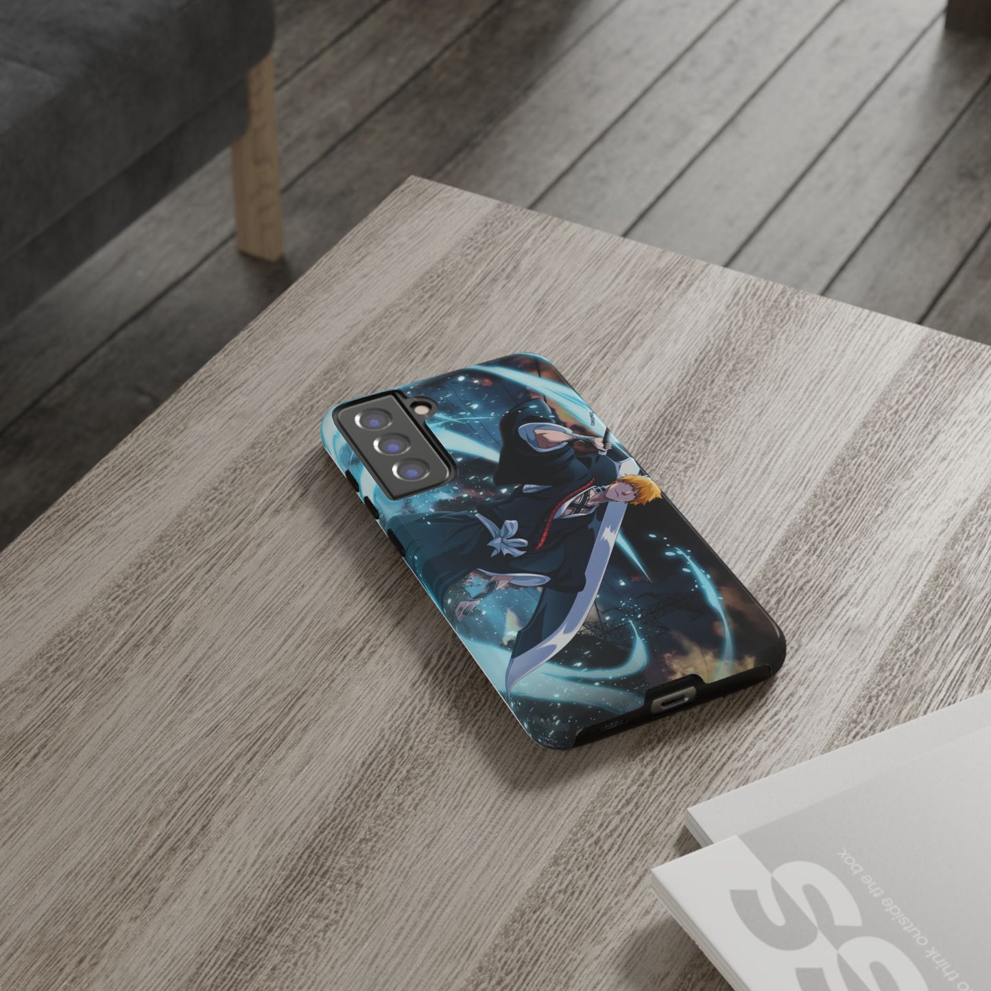 Ichigo, Kurosaki, Tough, Phone, Cases, Bleach, anime, manga, shonen, substitute, soul, reaper, society, rukia, kuchiki, bankai,