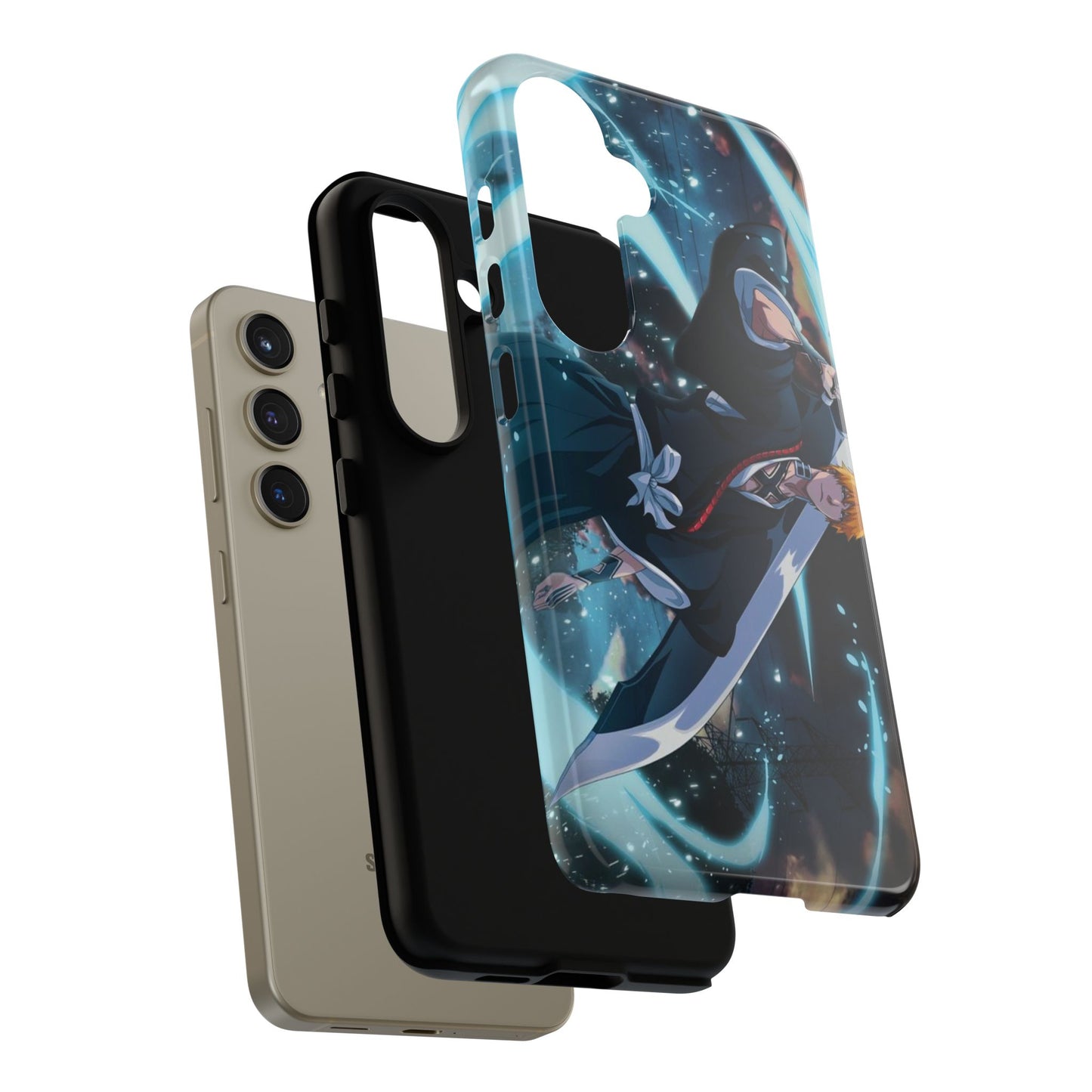 Ichigo, Kurosaki, Tough, Phone, Cases, Bleach, anime, manga, shonen, substitute, soul, reaper, society, rukia, kuchiki, bankai,