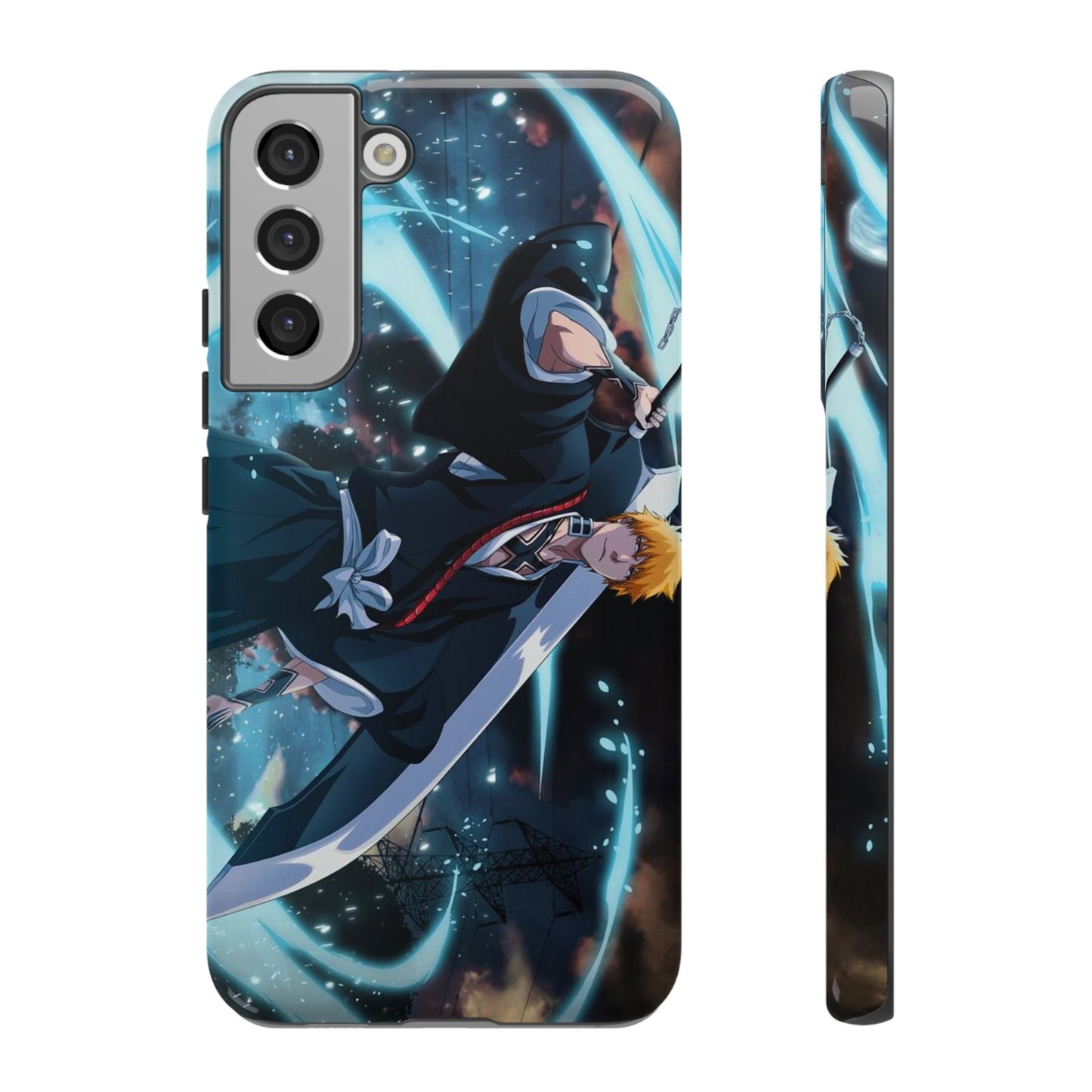 Ichigo, Kurosaki, Tough, Phone, Cases, Bleach, anime, manga, shonen, substitute, soul, reaper, society, rukia, kuchiki, bankai,
