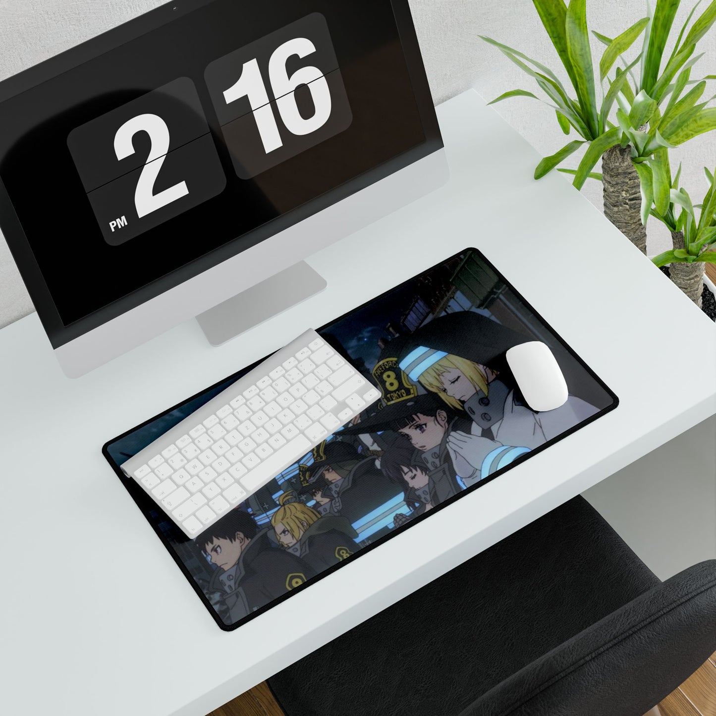 Fire Force Company 8 Desk Mat - Anime Keyboard Pad, Team Shot Desk Mat, Manga Gaming Accessory, Otaku Gift