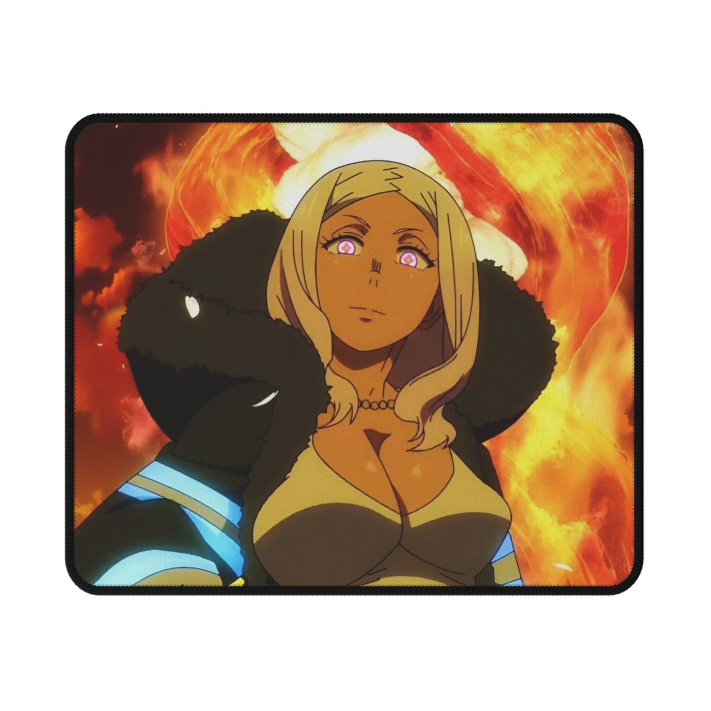 Hibana Gaming Mouse Pad - Fire Force Non-Slip Mat, Flower Priestess Desk Accessory, Anime Gaming Pad, Otaku Gift