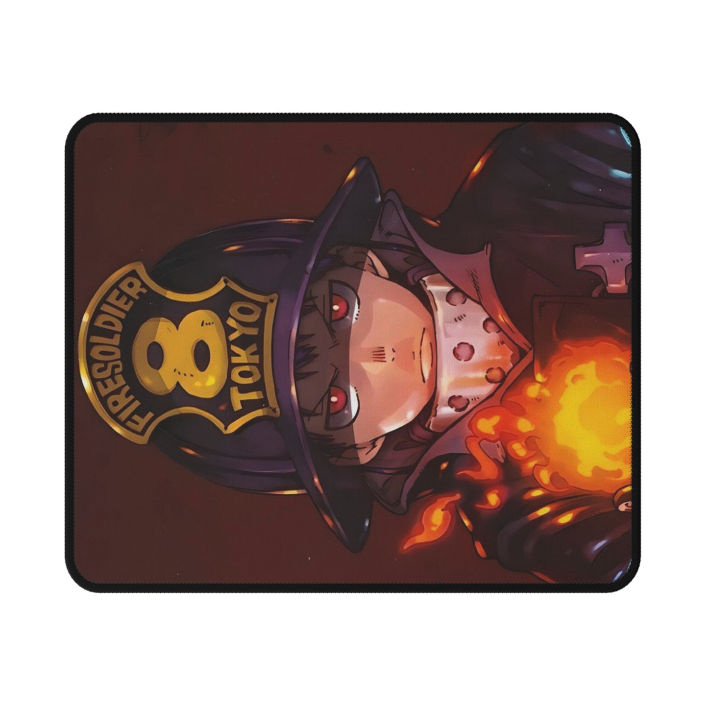 Shinra Kusakabe Gaming Mouse Pad - Fire Force Non-Slip Mat, Anime Fire Soldier Desk Pad, Manga Gaming Accessory, Otaku Gift