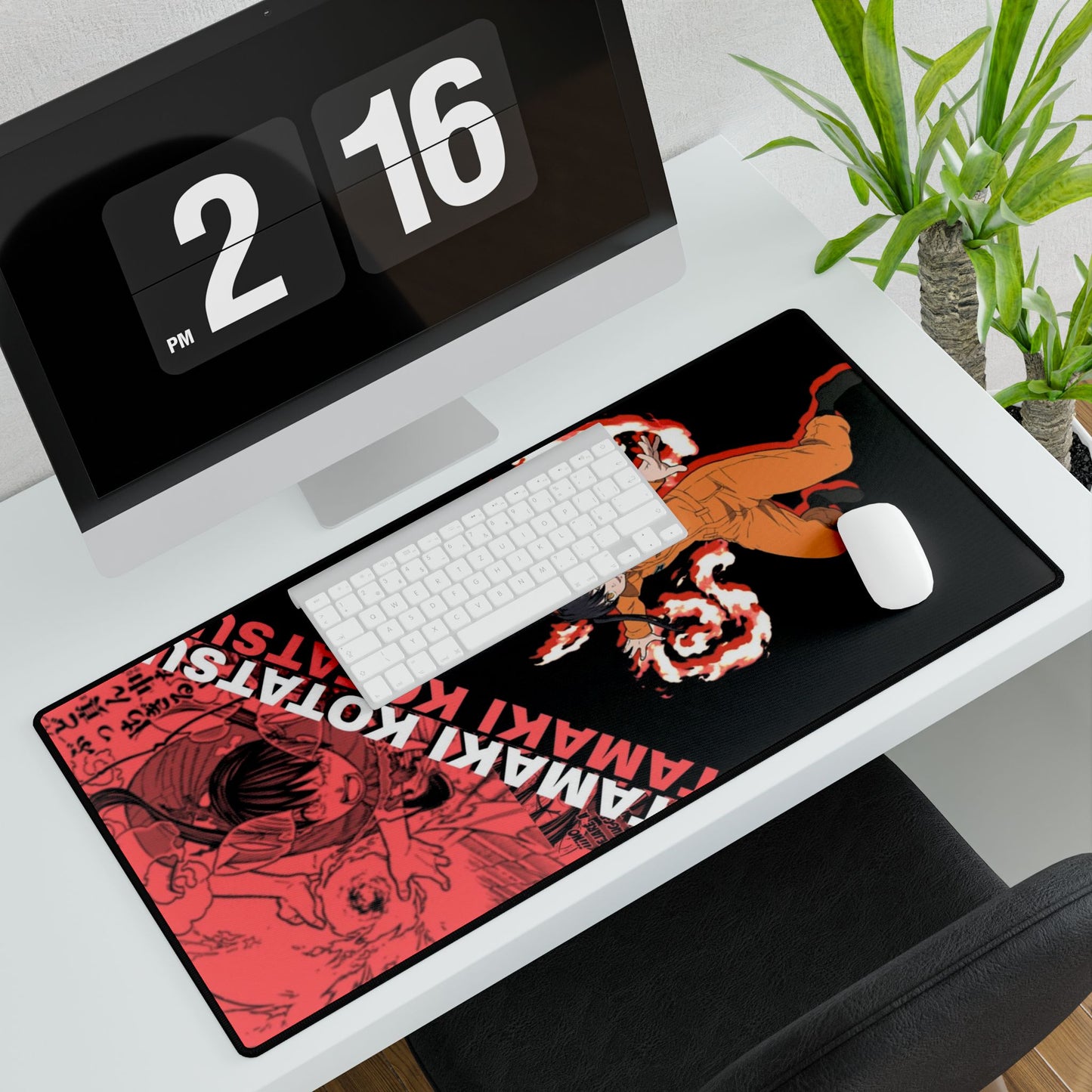 Tamaki Kotatsu Desk Mat - Fire Force Anime Keyboard Pad, Lucky Charmer Desk Mat, Manga Gaming Accessory, Otaku Gift