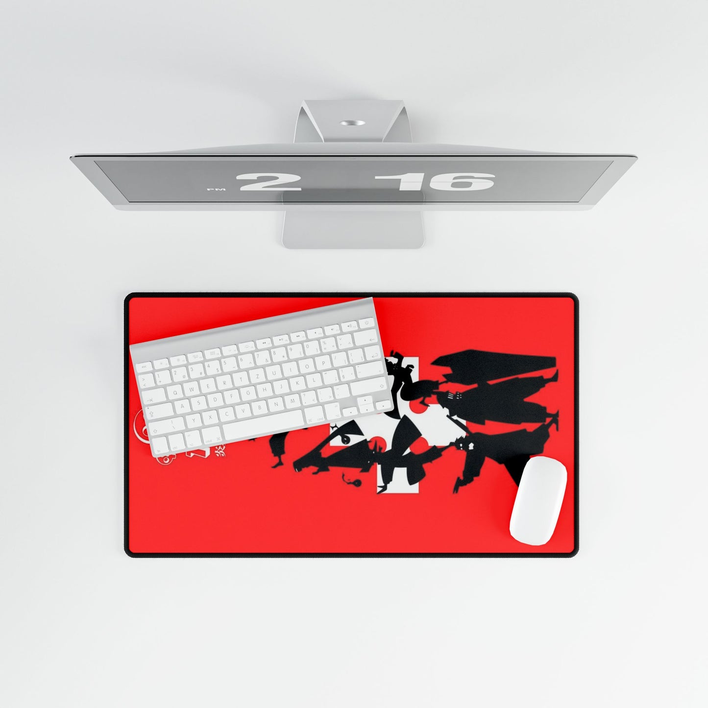 Fire Force Silhouette Desk Mat - Anime Keyboard Pad, Company 8 Desk Mat, Manga Gaming Accessory, Otaku Gift